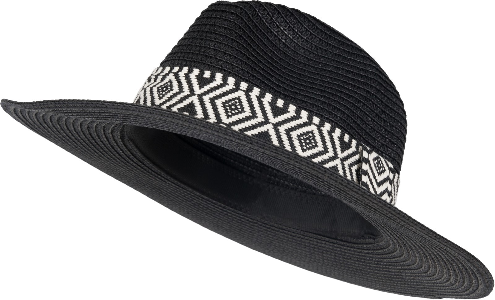 styleBREAKER Sonnenhut "Panama Strohhut Hutband Azteken Muster" 1 Stk.