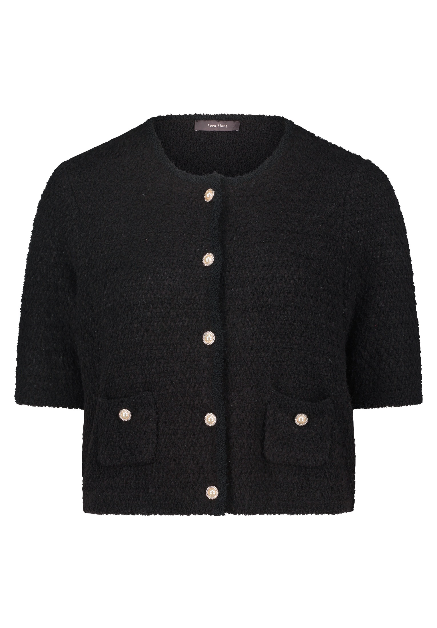 Vera Mont Strickjacke "Damen mit Rundhalsausschnitt" 1 Stk. Struktur günstig online kaufen