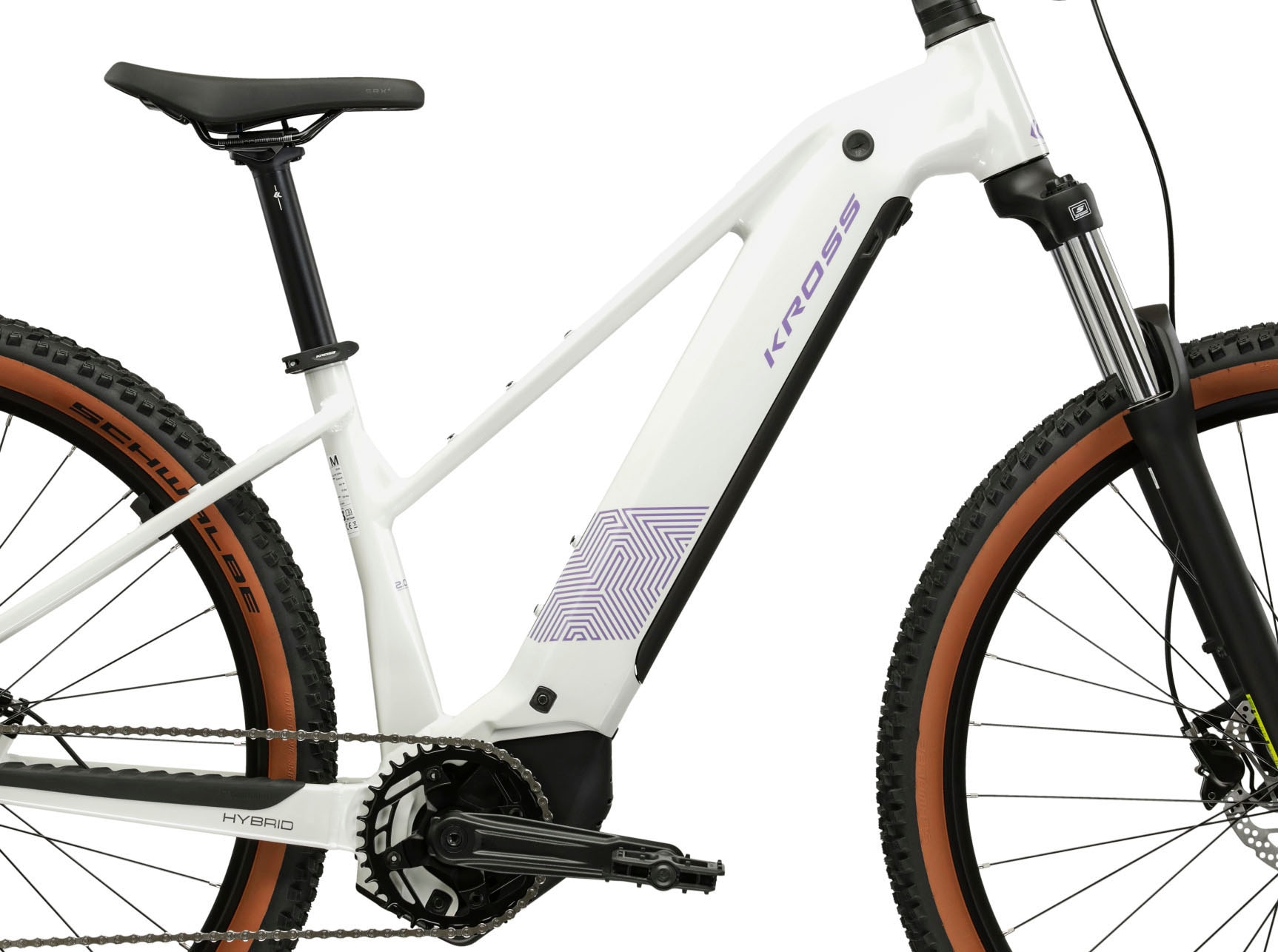 Kross »Influx Hybrid 2.0 16,7Ah / 600 Wh 29 Zoll weiß 9 Gänge 2026« 9 Gang Shimano CUES U4000 Schaltwerk Kettenschaltung Mittelmotor 250 W