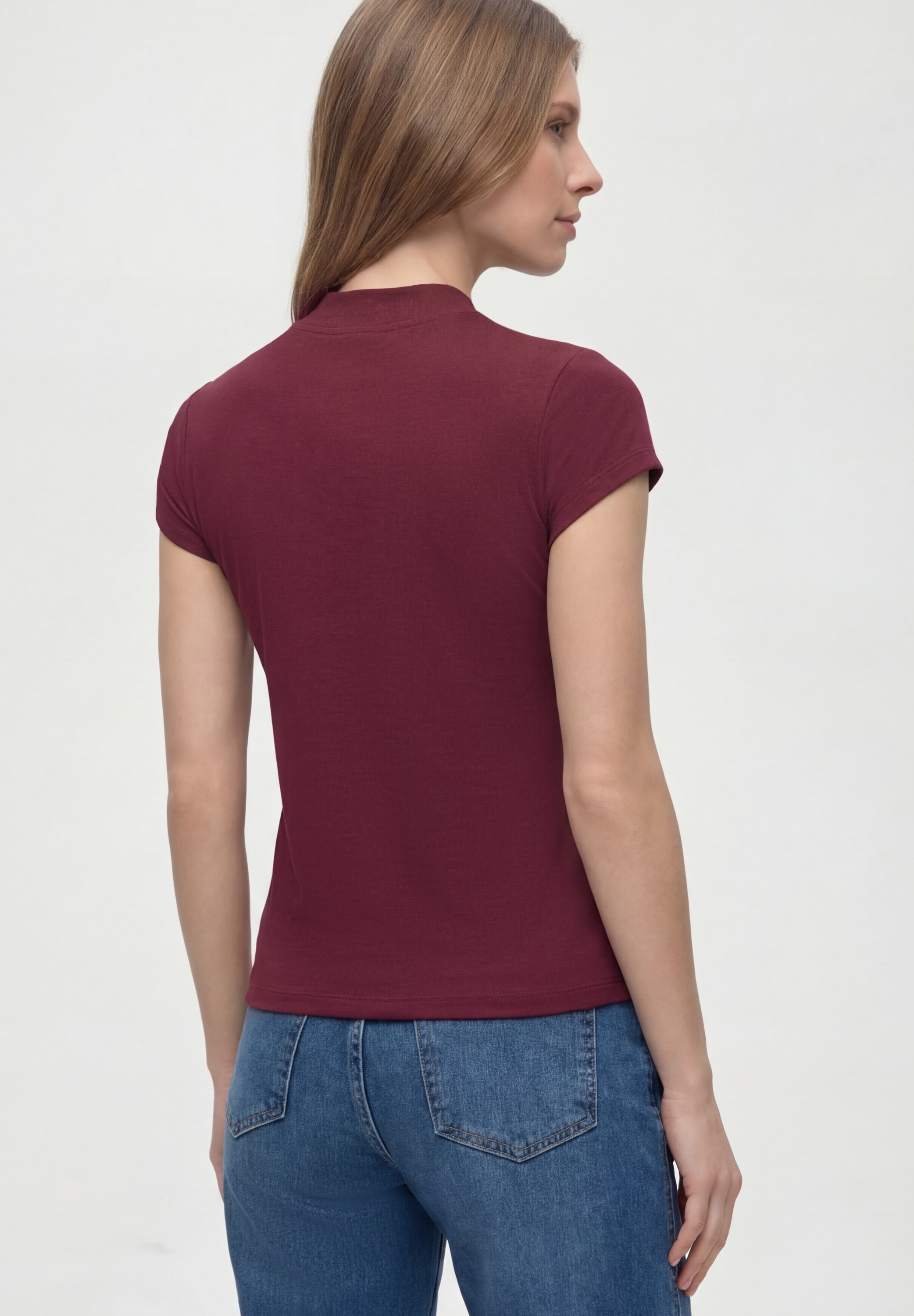 STREET ONE Stehkragenshirt Basic