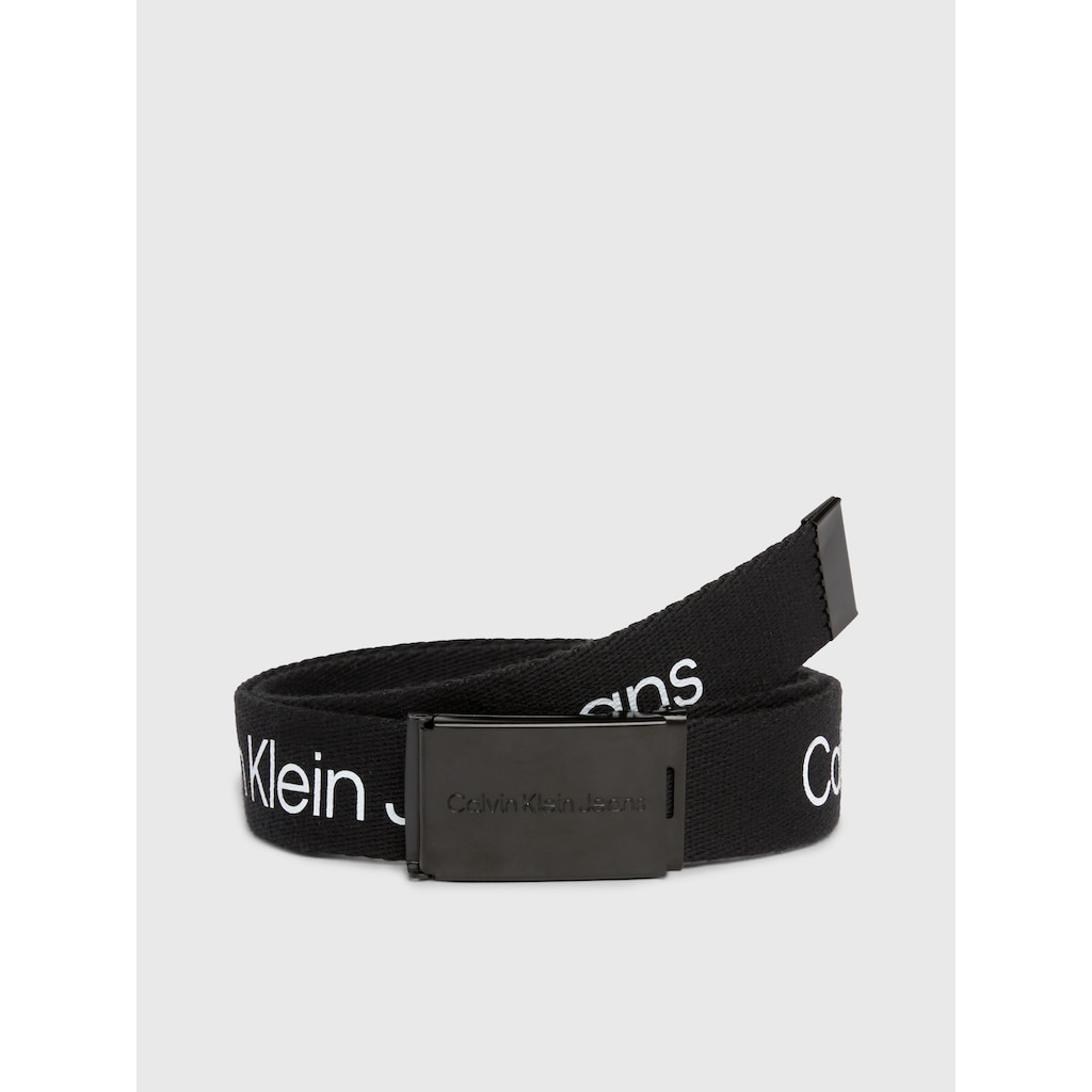 Calvin Klein Jeans Koppelgürtel »CANVAS LOGO METALLIC BUCKLE BELT«