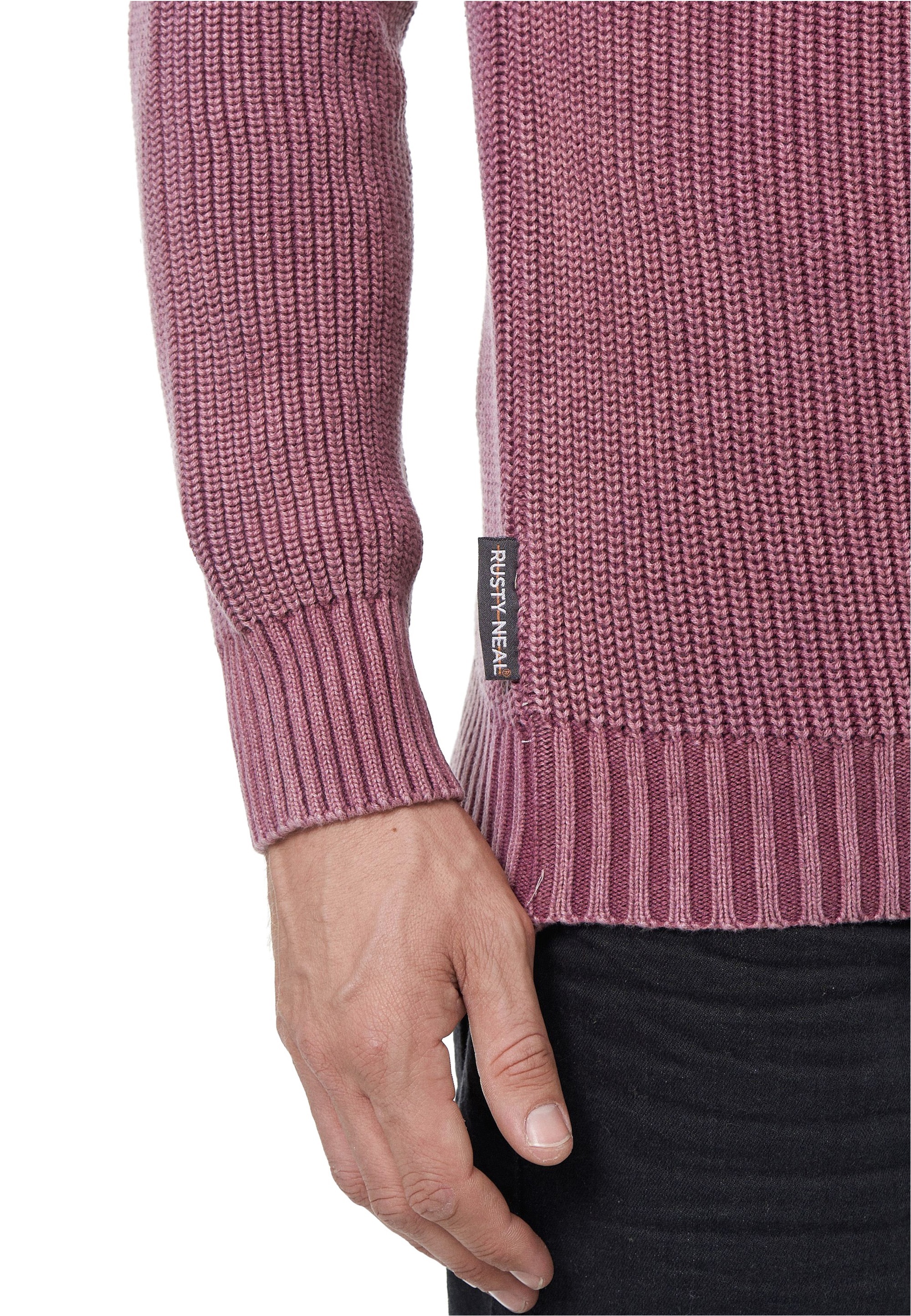 Rusty Neal Strickpullover, im einfarbigen Design