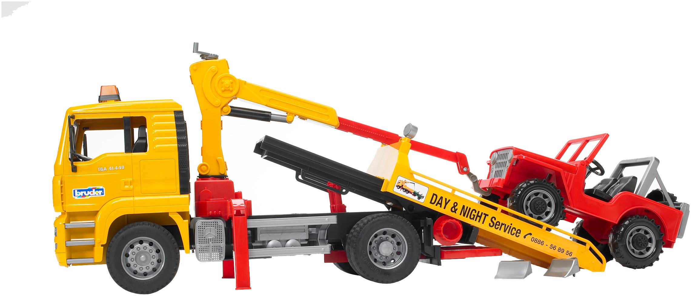 Bruder® Spielzeug-Abschlepper »MAN Abschlepp LKW mit Geländewagen 26 cm (02750)«, Made in Europe