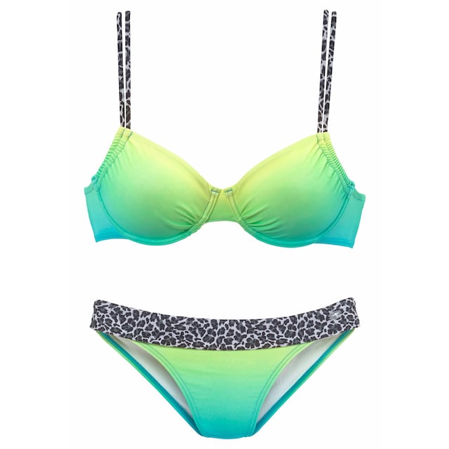 KangaROOS Bügel-Bikini mit trendigen Details im Leoprint | BAUR