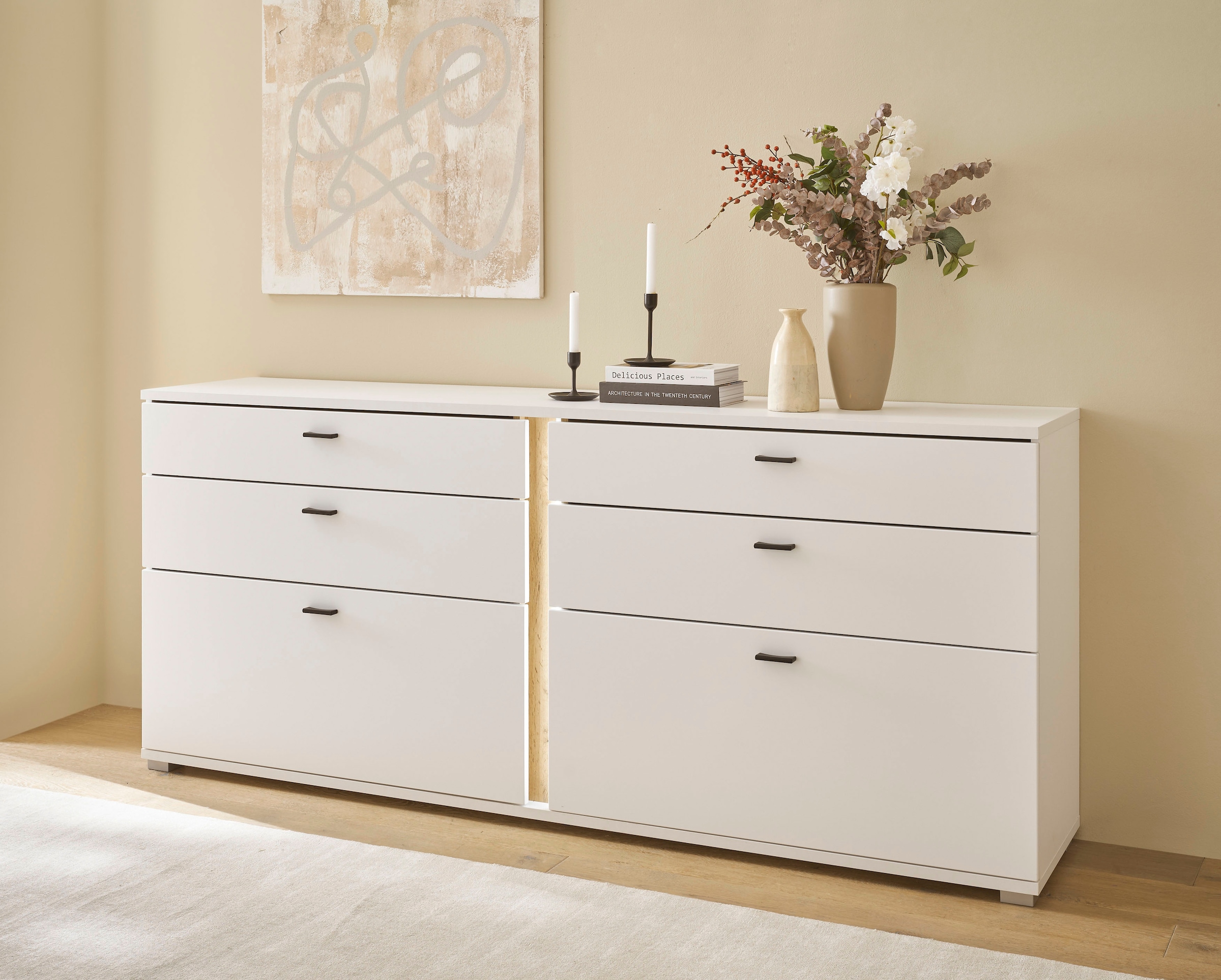 Sideboard »LONG ISLAND«, (1 St.), in moderner Trendfarbe,inklusive senkrechter...