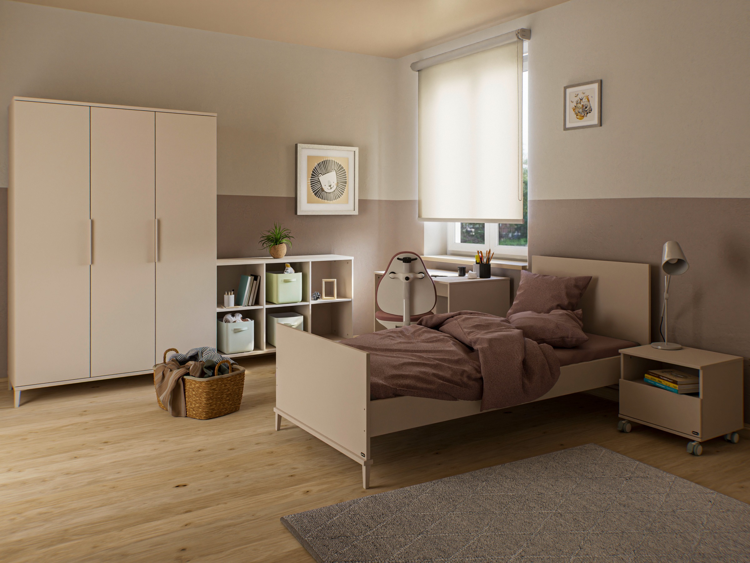YUNY by PAIDI Kinderbett "SISTER LOU 90x200cm Jugendliege in Beige", zeitlo günstig online kaufen