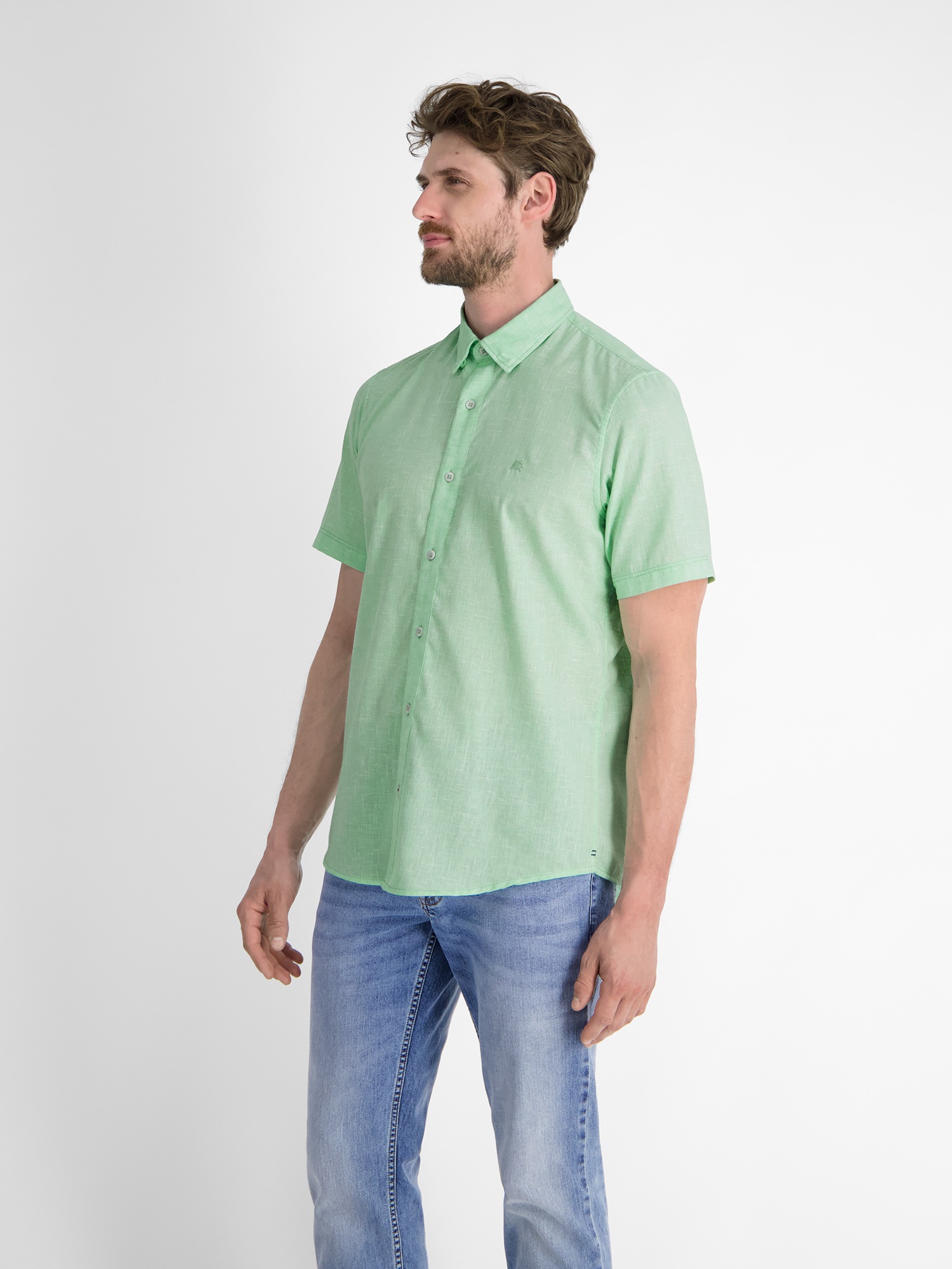 Thumbnail - LERROS Kurzarmhemd "Kurzarmhemd mit verdecktem Button-down-Kragen"