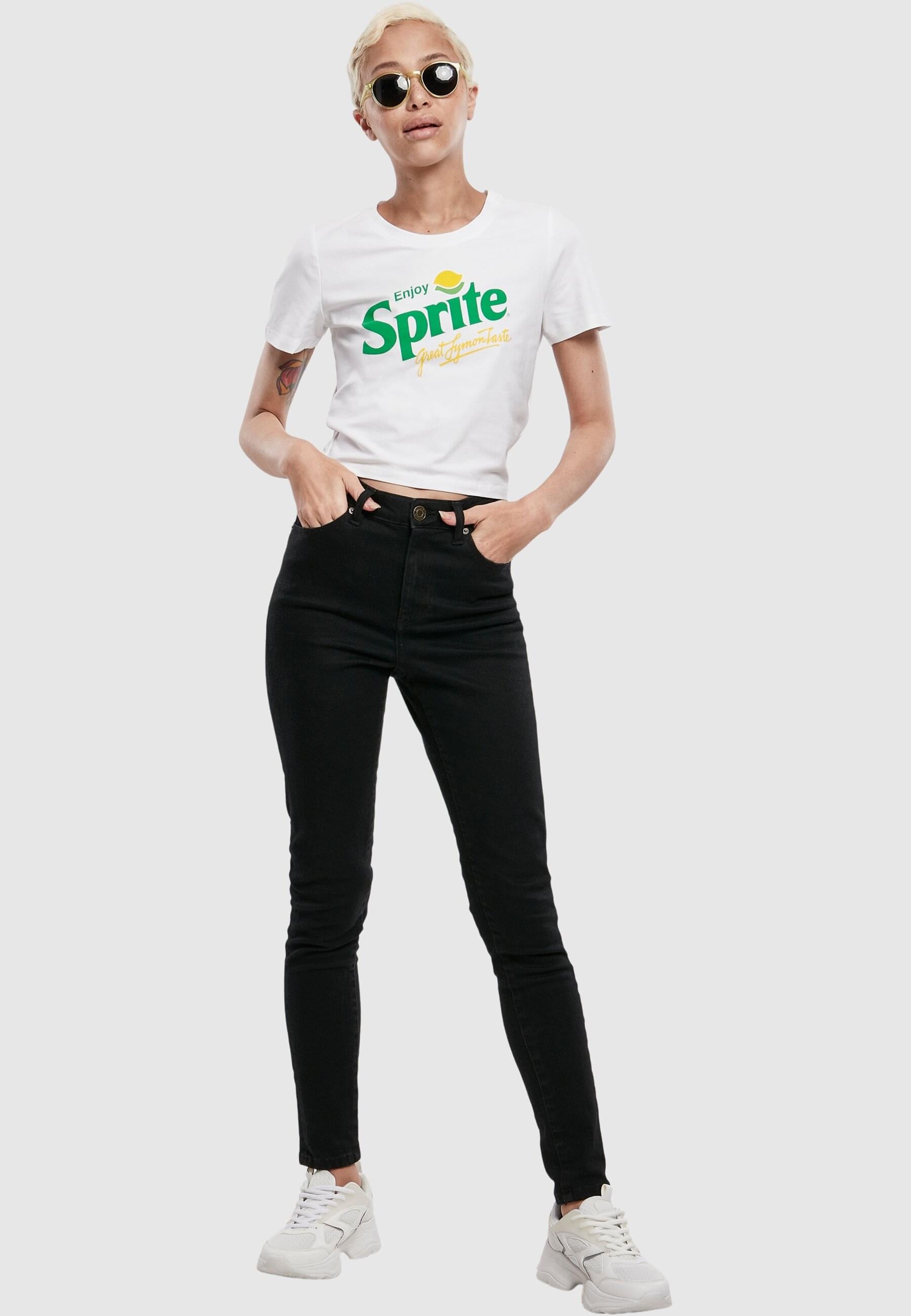Merchcode T-Shirt »Merchcode Damen Ladies Sprite Logo Cropped Tee«, (1 tlg.)