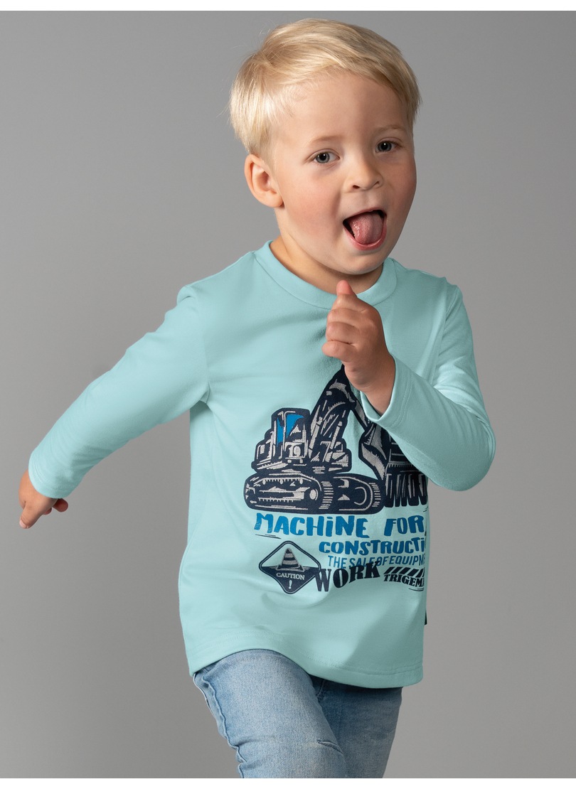 Thumbnail - Trigema Longsleeve "TRIGEMA Langarmshirt mit großem Bagger-Print" 1 Stk.