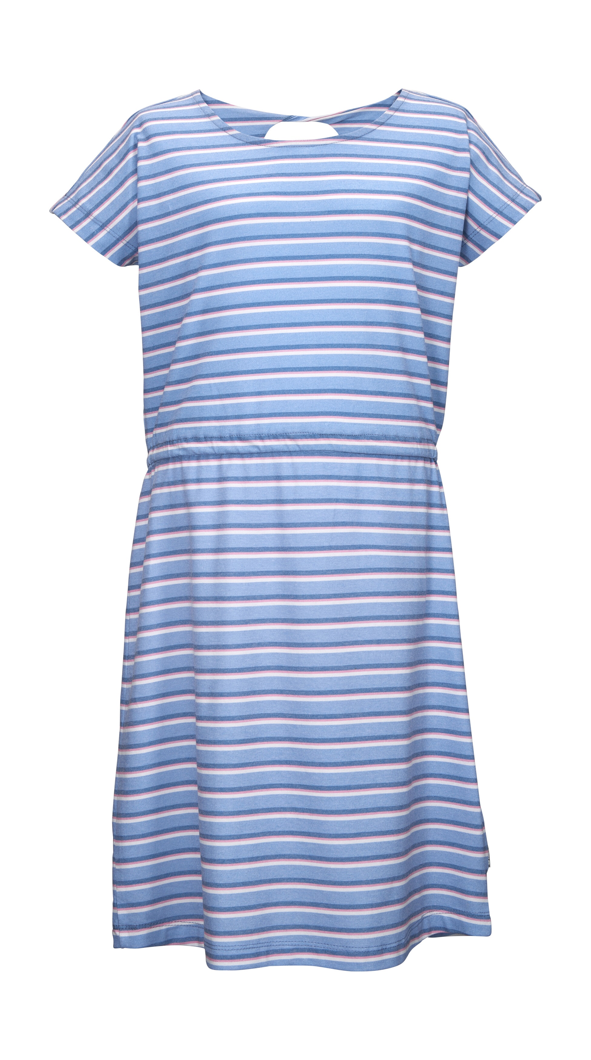 Killtec Sommerkleid "KOS 134 GRLS DRSS" Gestreiftes Mädchen Sommerkleid, U-Boot-Ausschnitt, Taillen-Abnäher