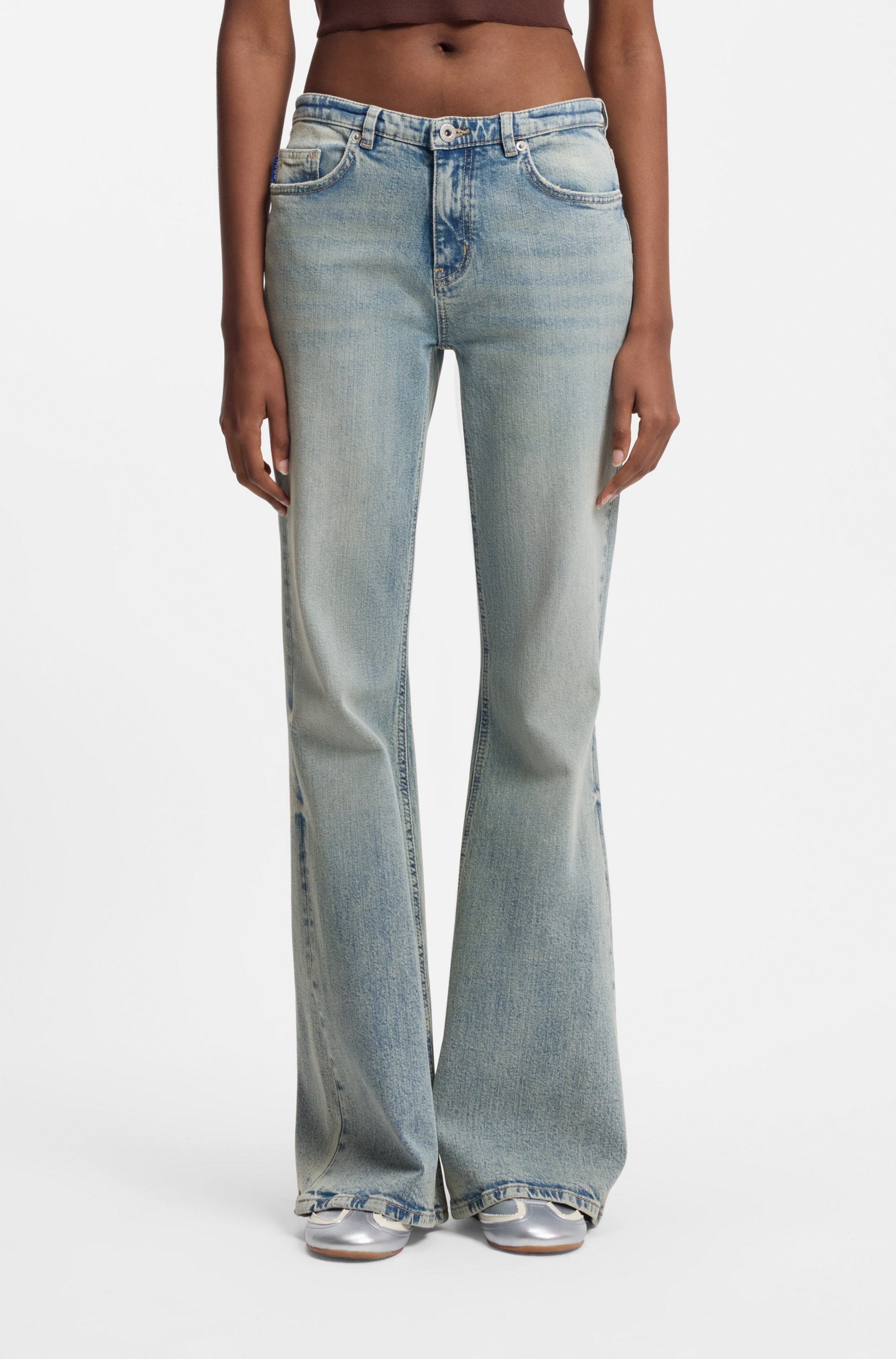 HUGO Bootcut-Jeans "Gelissa" Mid Rise, weit ausgestellt