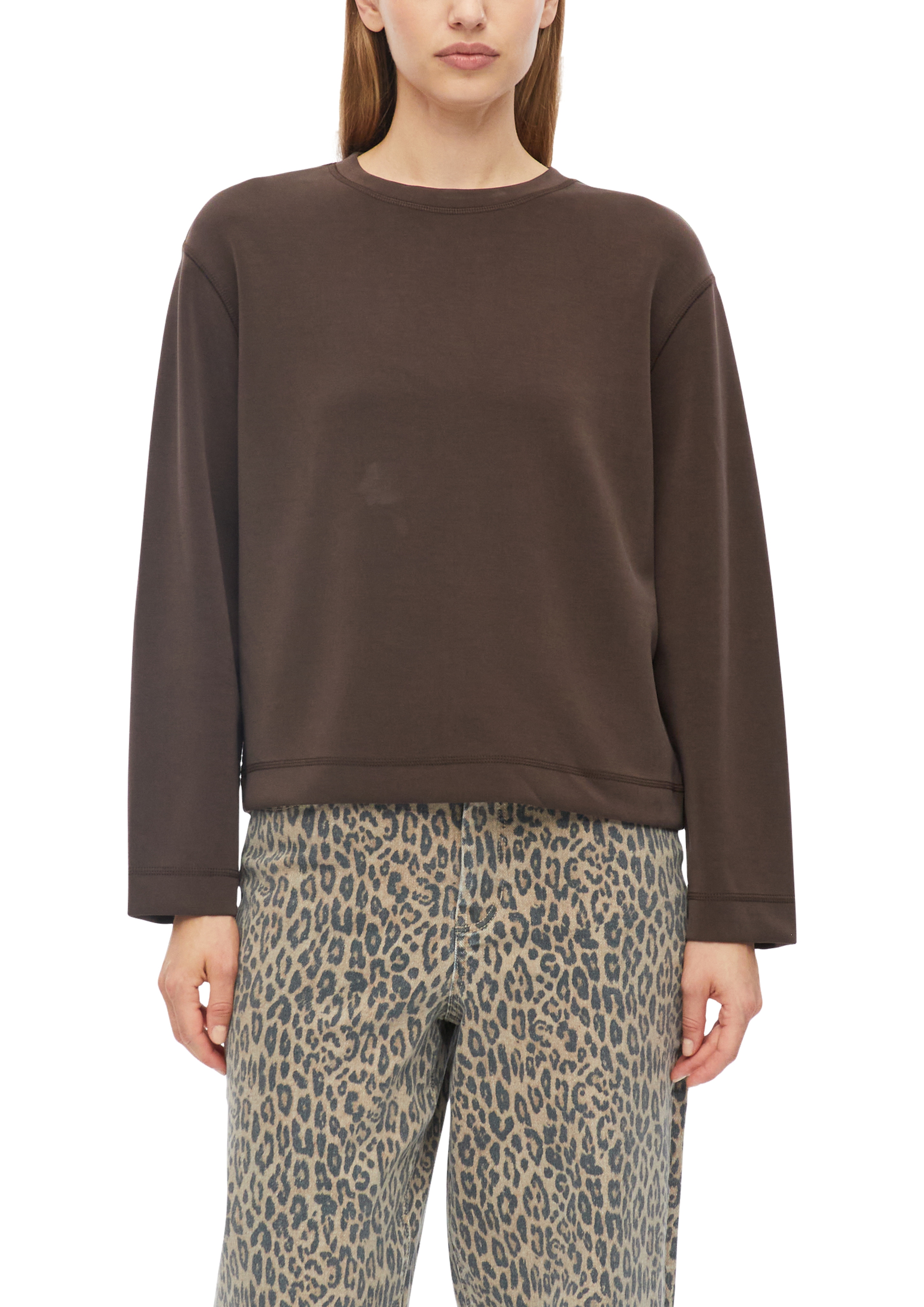 s.Oliver Sweatshirt, unifarben / Rundhals
