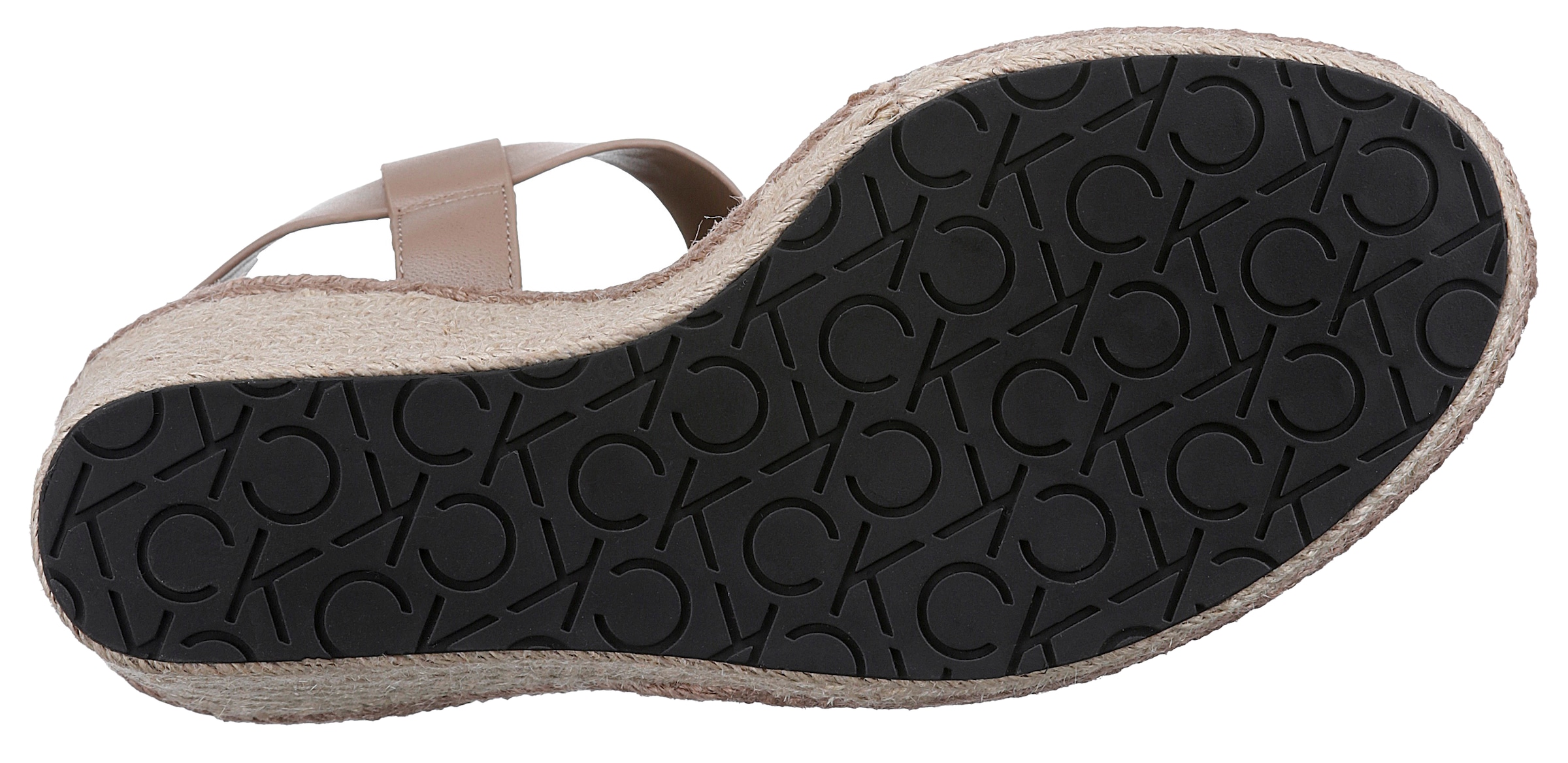 Calvin Klein Sandalette »WIRA 5C *I«, mit Bast bezogenem Keilabsatz