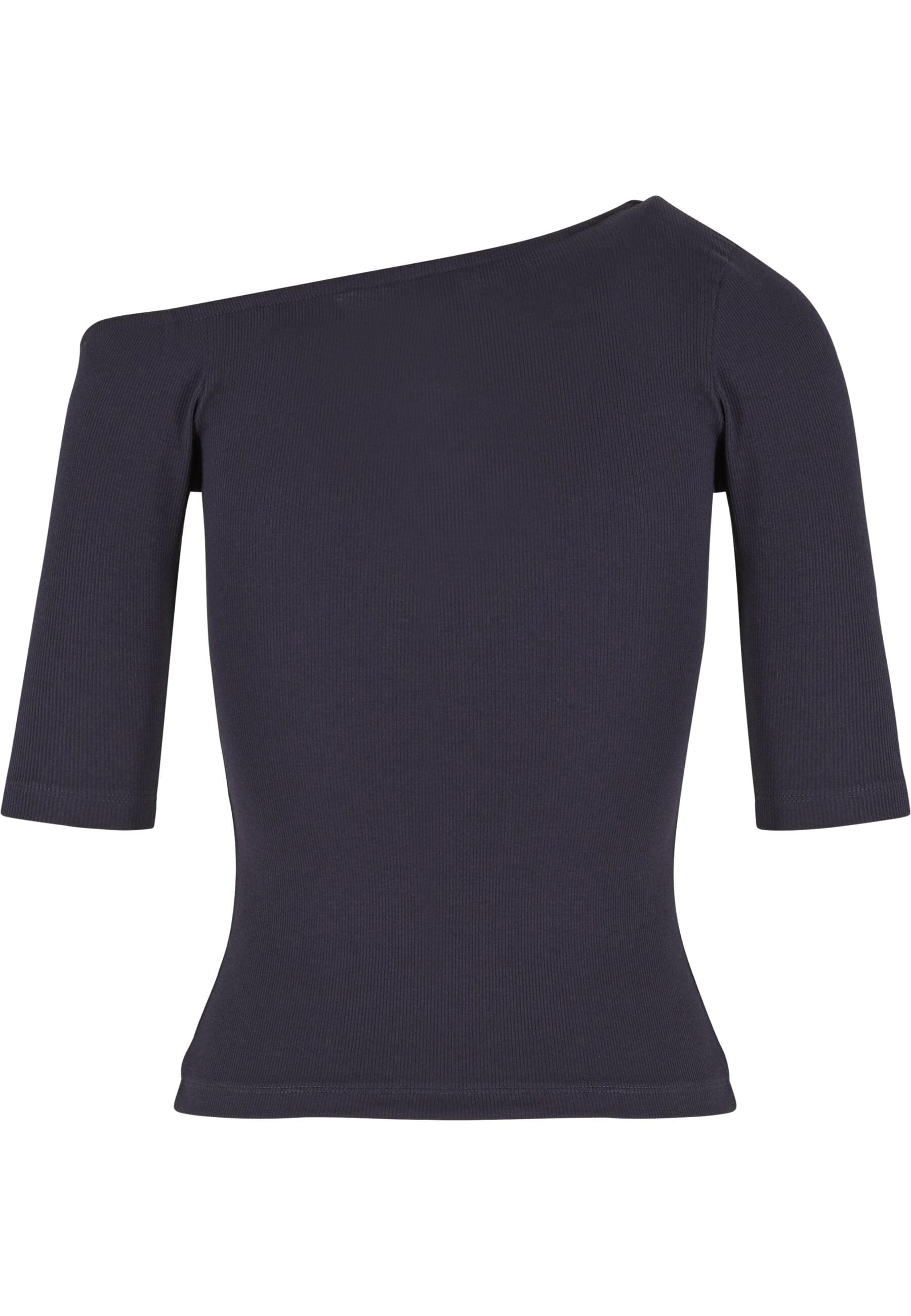 URBAN CLASSICS T-Shirt »Urban Classics Ladies Organic Asymmetric Rib Tee«, (1 tlg.)