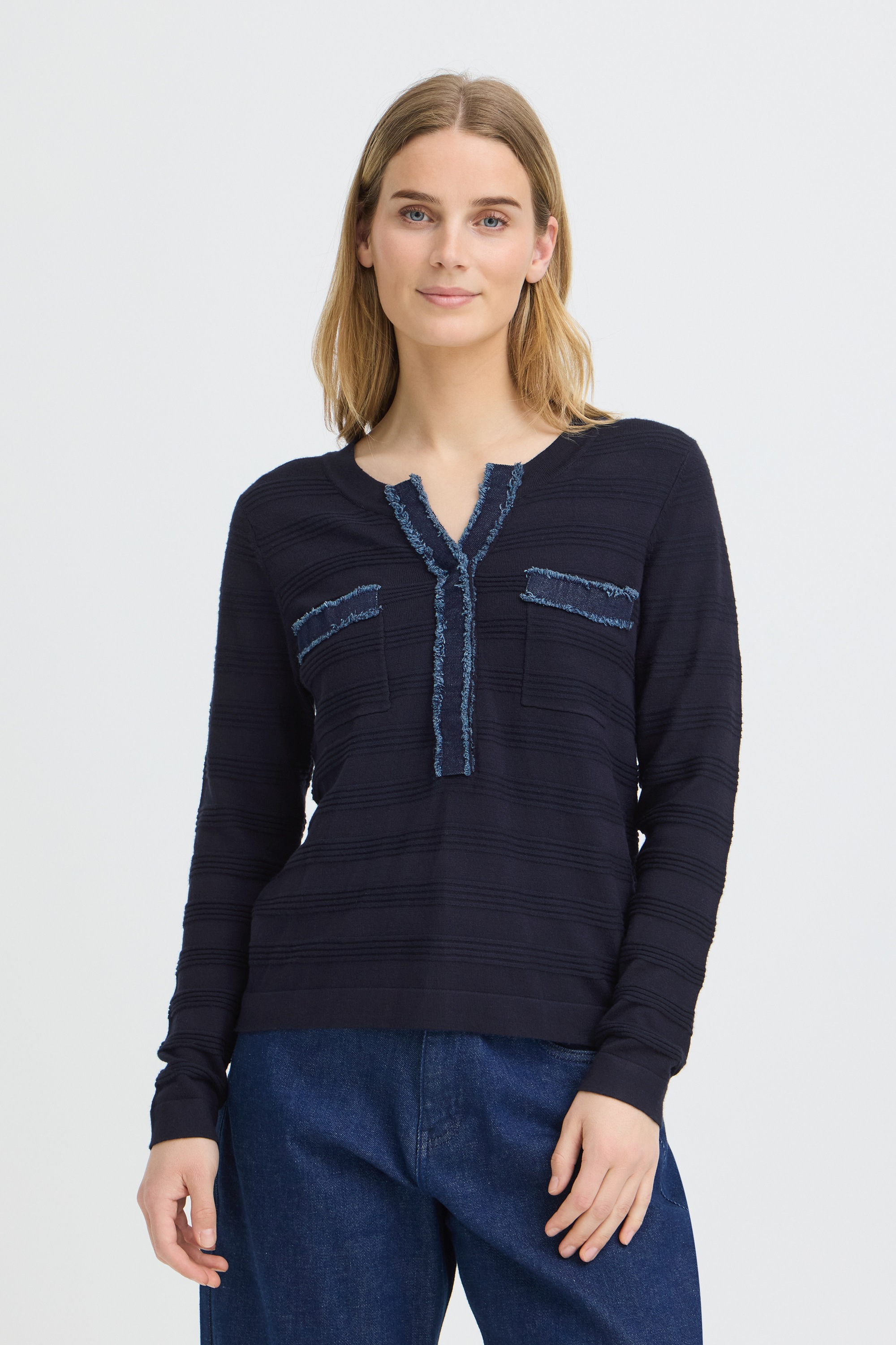 Pulz Jeans Strickpullover »Damen Strickpullover langarm PZSARA«