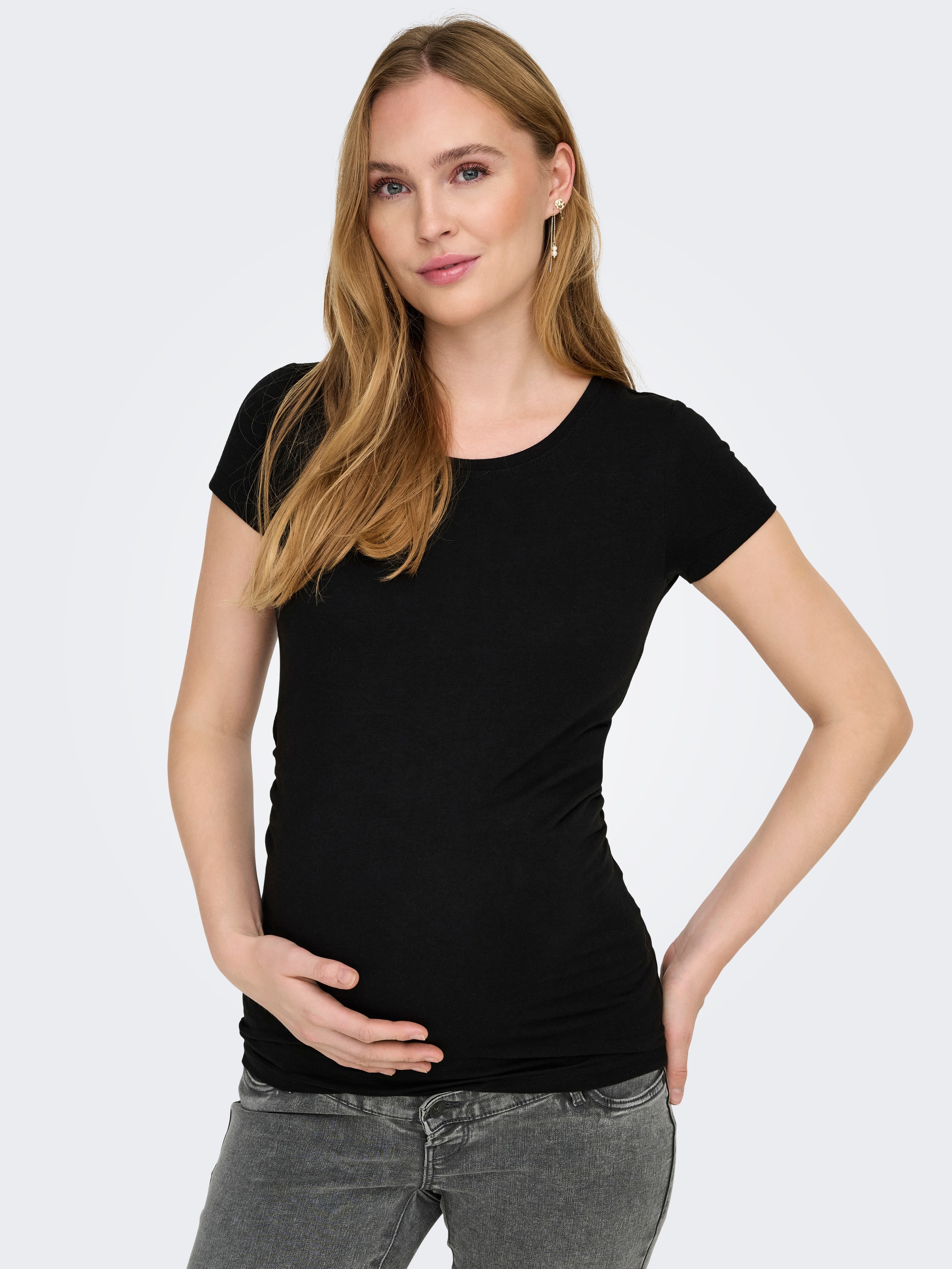 ONLY MATERNITY Umstandsshirt "OLMLOVELY S/S ONECK TOP 2PACK JRS NOOS", (Pac günstig online kaufen