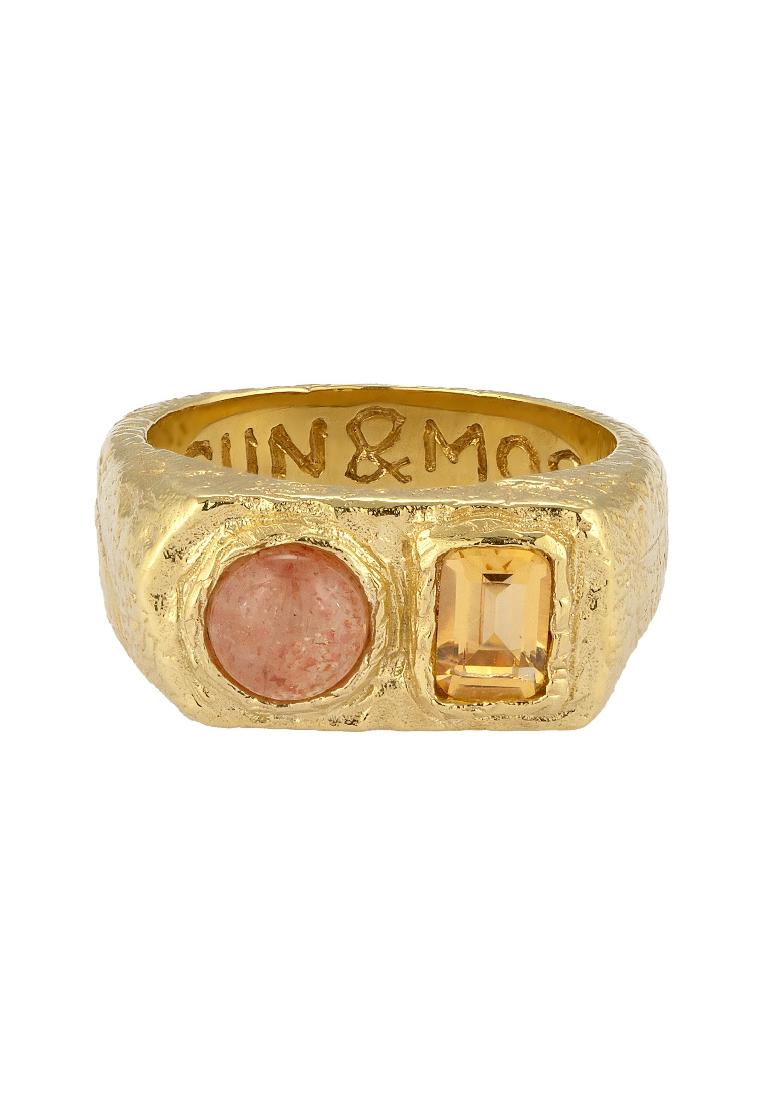 HAZE & GLORY Siegelring »Ring Siegelring Citrin Sonnenstein 925 Sterling Silber - Shake It Up«