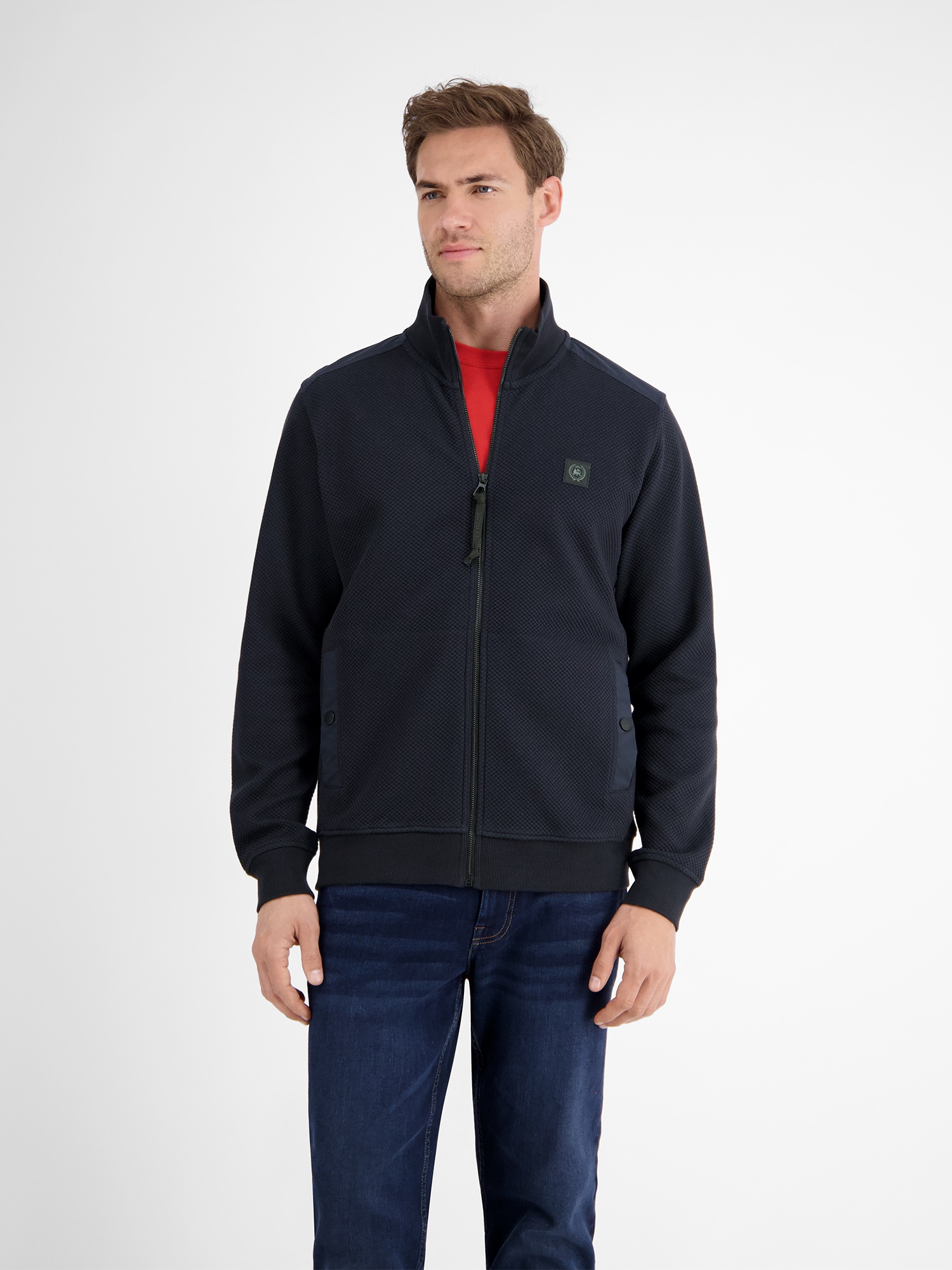 LERROS Sweatjacke »LERROS Herren Sweatjacke in sportiver Struktur«
