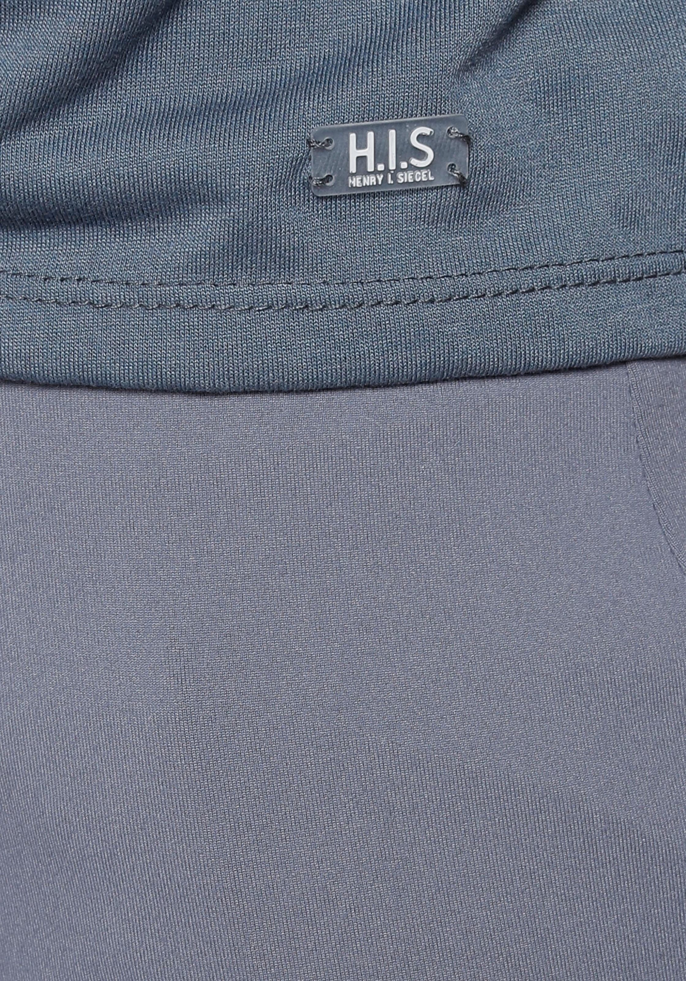 H.I.S Trainingsshirt »2-tlg. Set: Shirt & Top«, (Set), Kurzarm, Rundhals, aus Polyester und Viskose, mit stylischen Badges