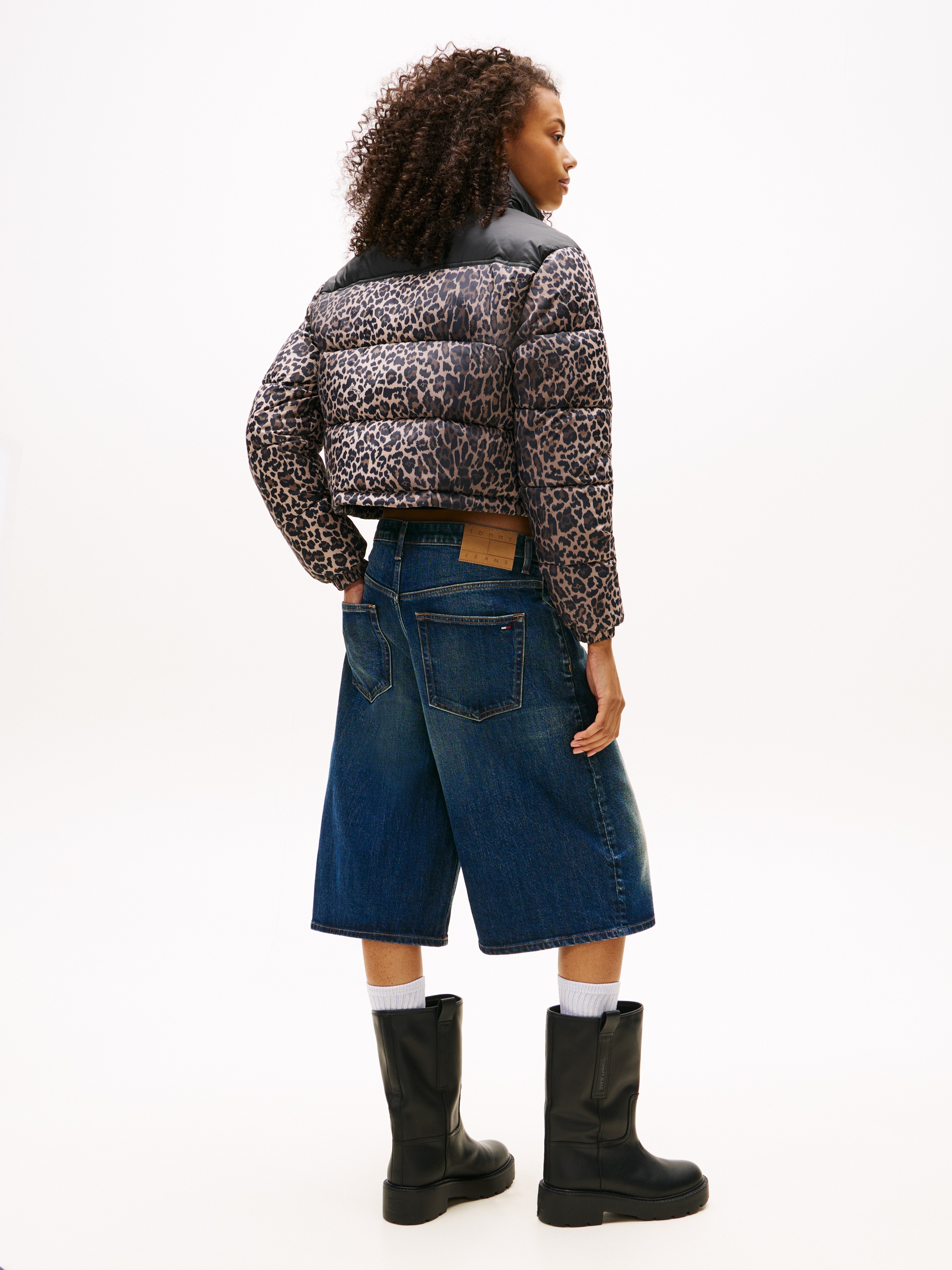 Tommy Jeans Steppjacke "TJW CROPPED LEOPARD PUFFER" günstig online kaufen