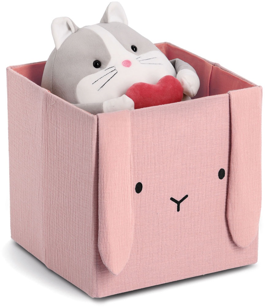 Zeller Present Aufbewahrungsbox »"Hase", Musselin«, Tiermotiv, kinderfreundlich, faltbar