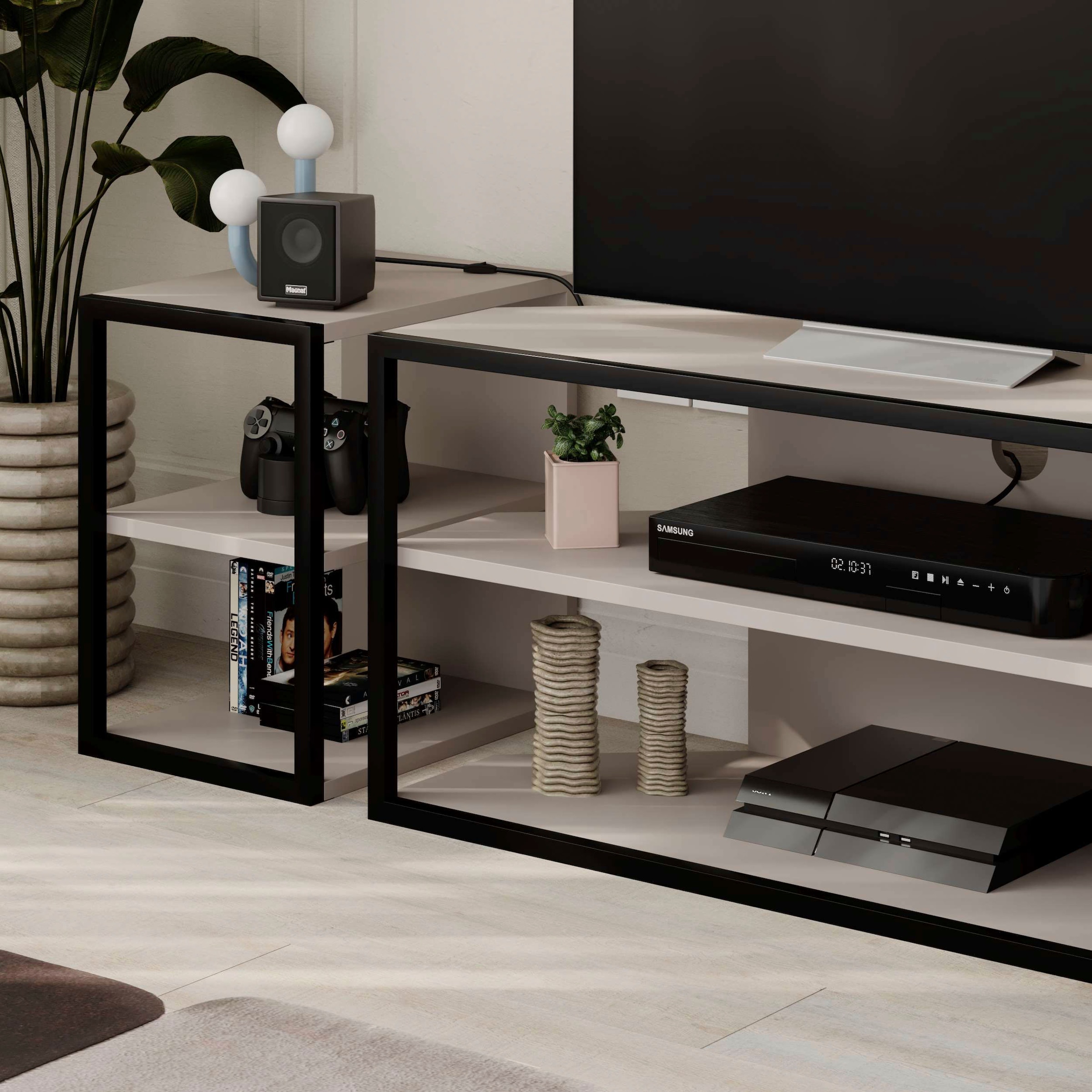 Decortie TV-Schrank »Echo TV Schrank«, (Packung), Einfache Montage,Platzsparend