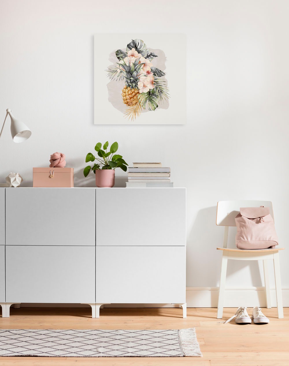 Komar Leinwandbild "Ananas Mûr - Größe 60 x 60 cm" Natur 1 Stk. tlg. Keilra günstig online kaufen