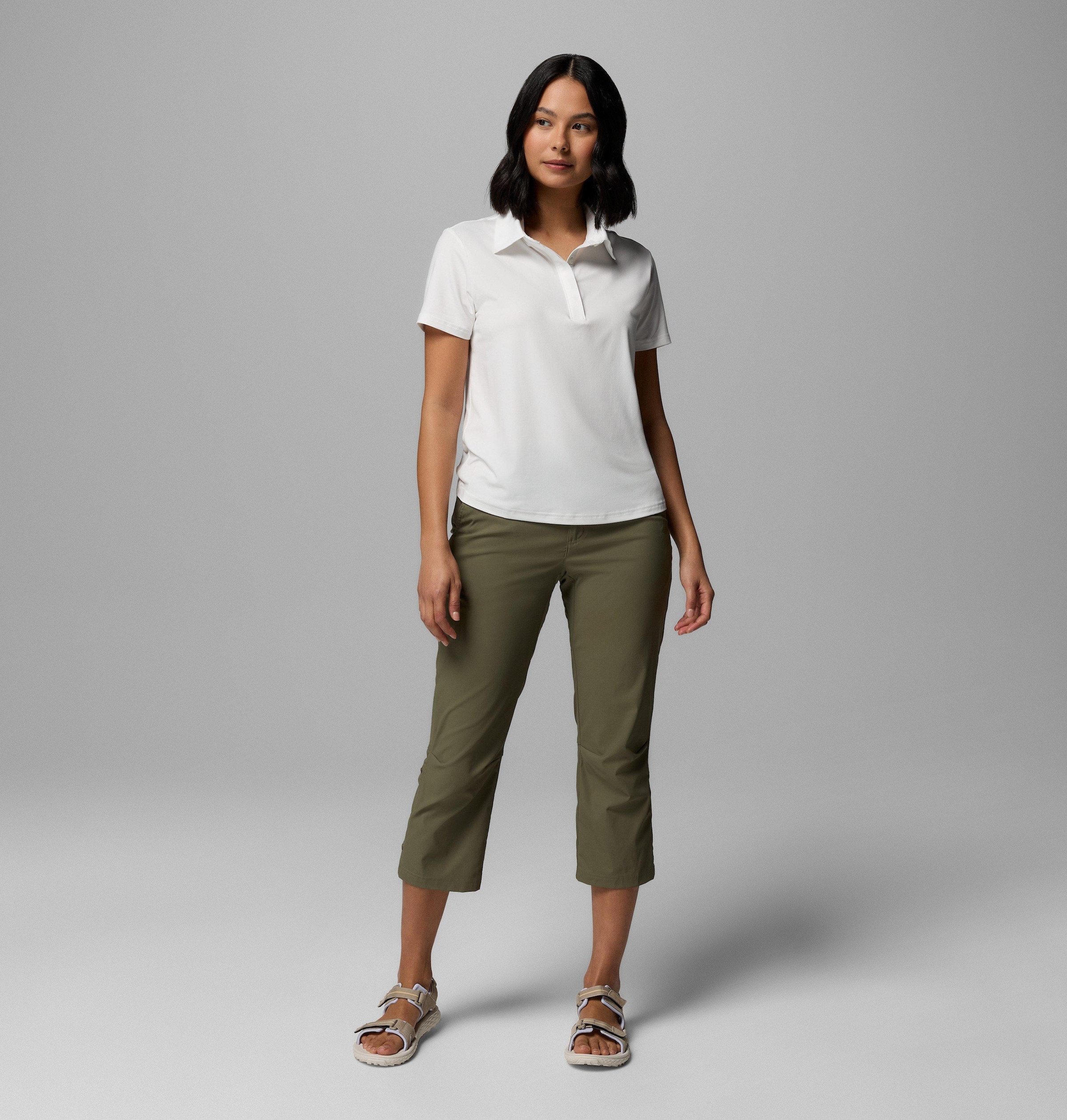 Columbia Poloshirt Kurzarm, aus Polyester und Elasthan, sportliche Passform