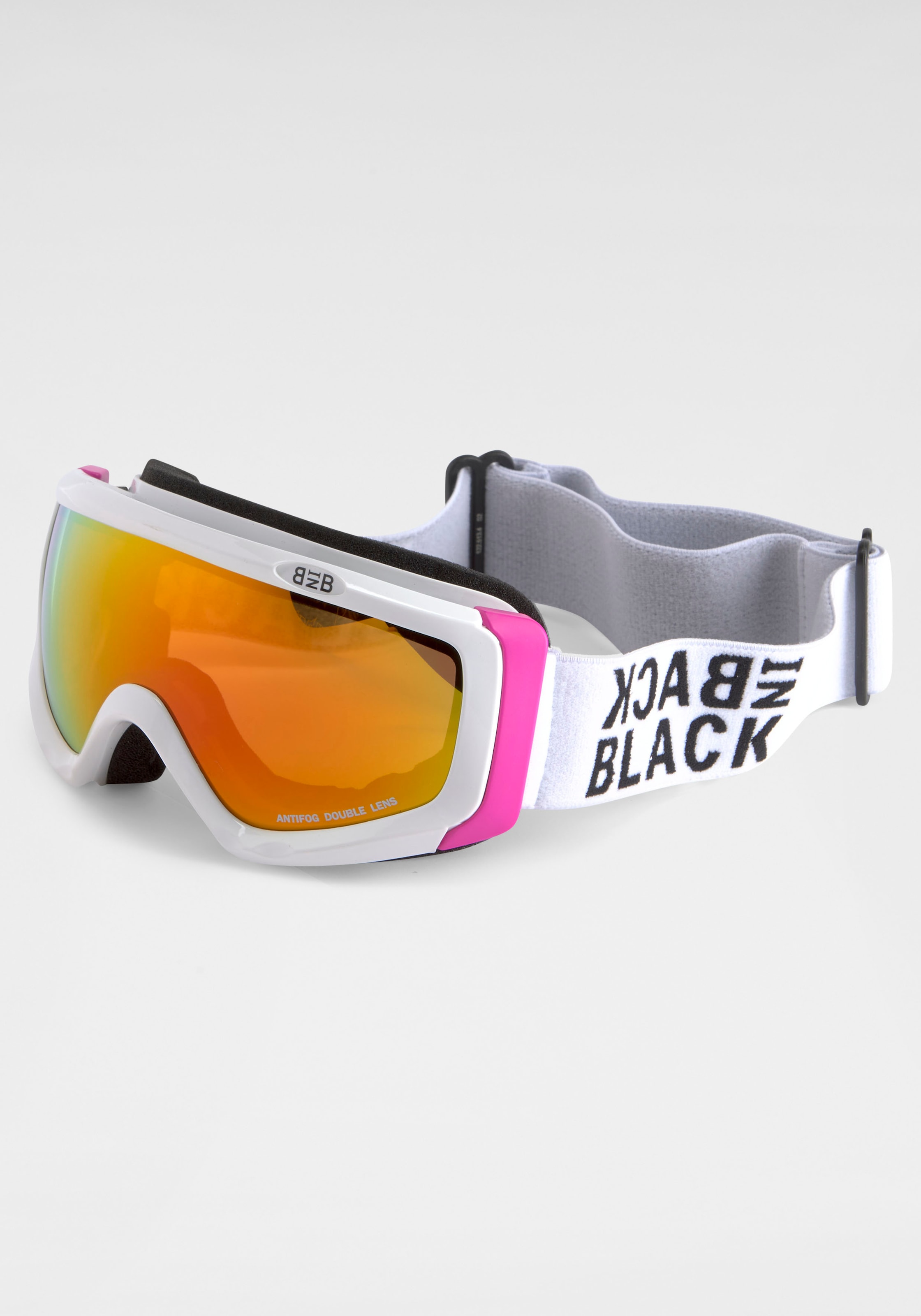 | double BAUR BACK Eyewear Antifog Skibrille, IN BLACK Lens