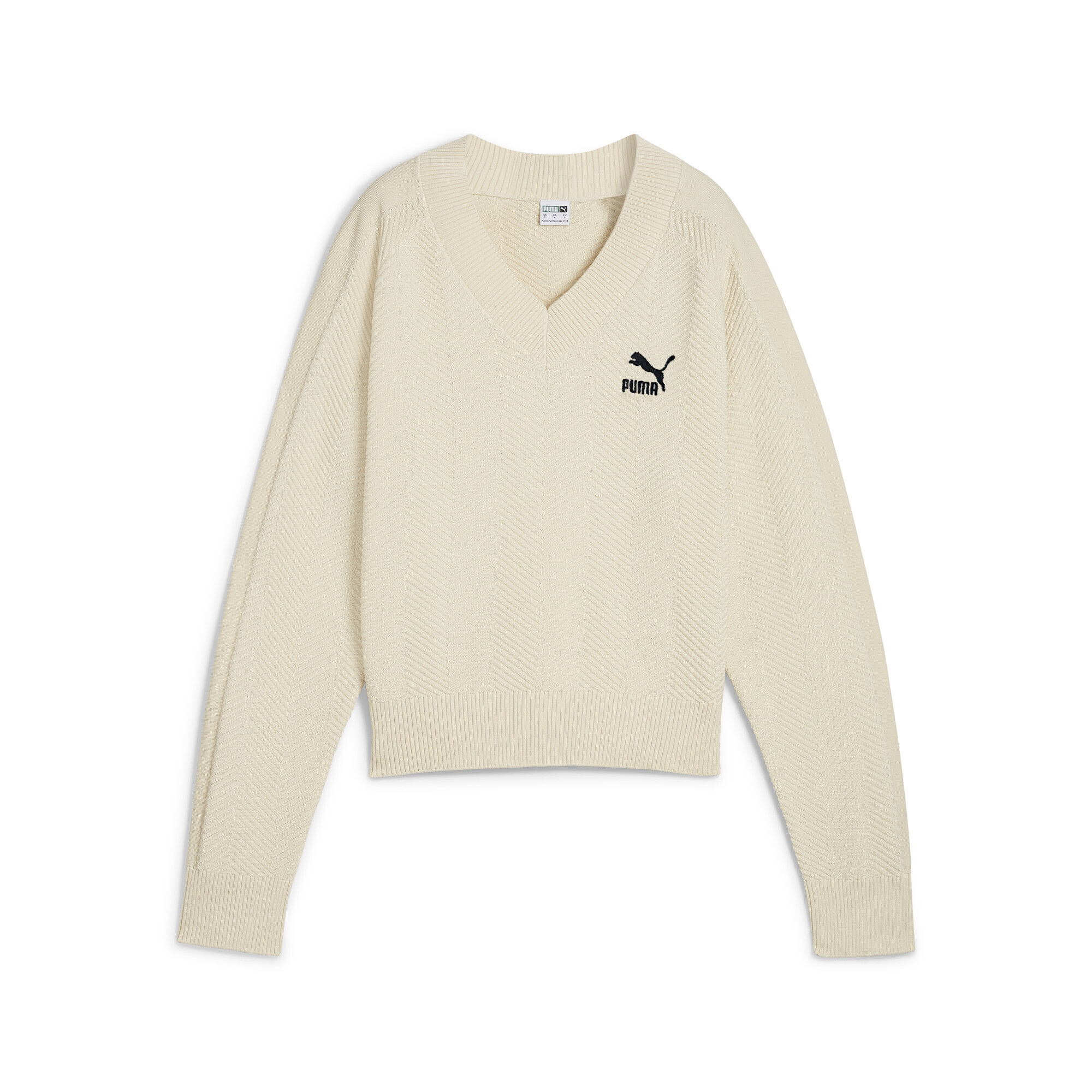 PUMA Sweatshirt "T7 Gestricktes Oberteil mit Rundhalsausschnitt Damen" günstig online kaufen