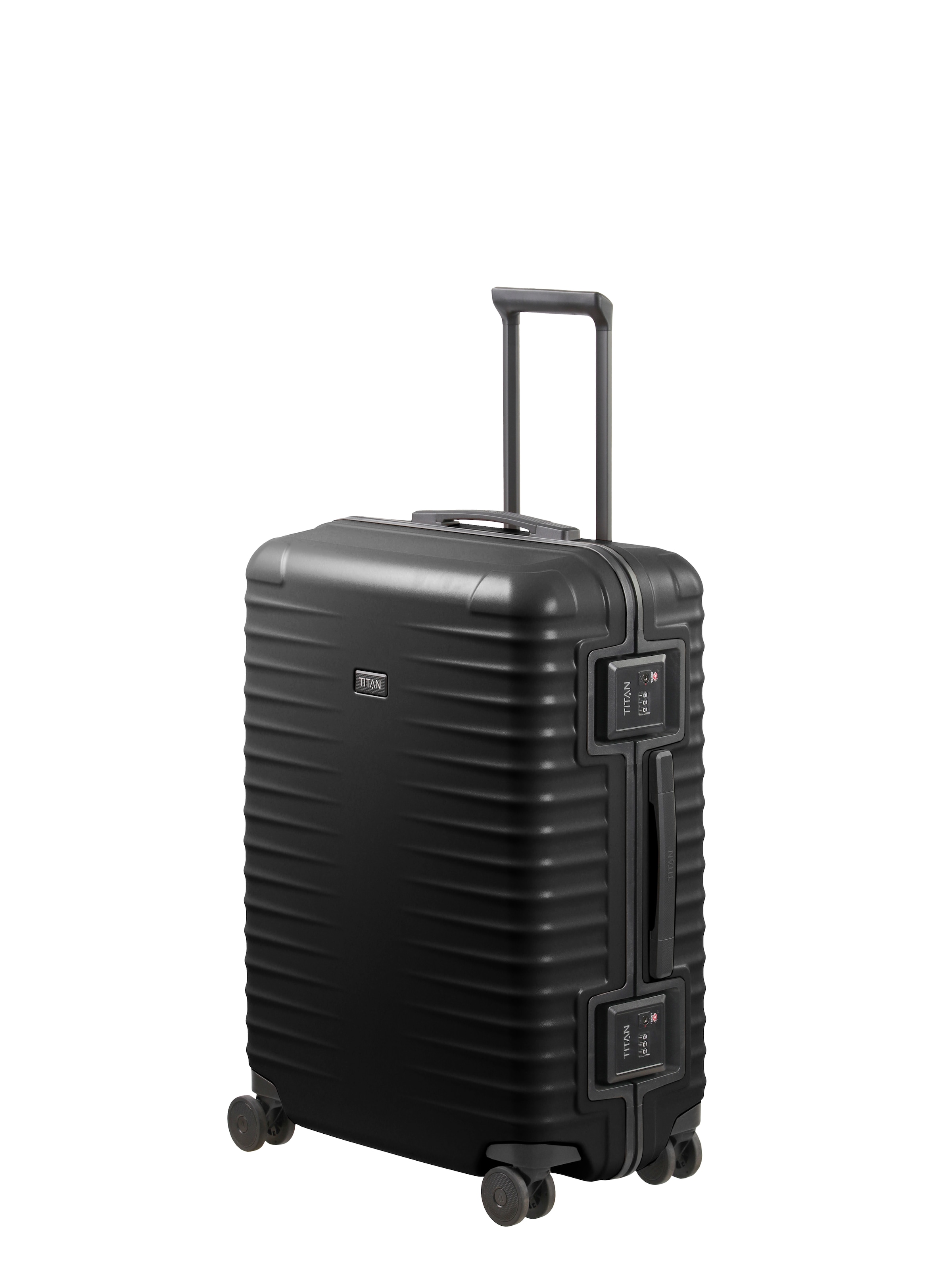 TITAN® Trolley »OVERSEAS Koffer Hartschale« 84 l 4 Rollen mit TSA-Rahmenschloss, Mono-Lock und kratzresistenter Oberfläche
