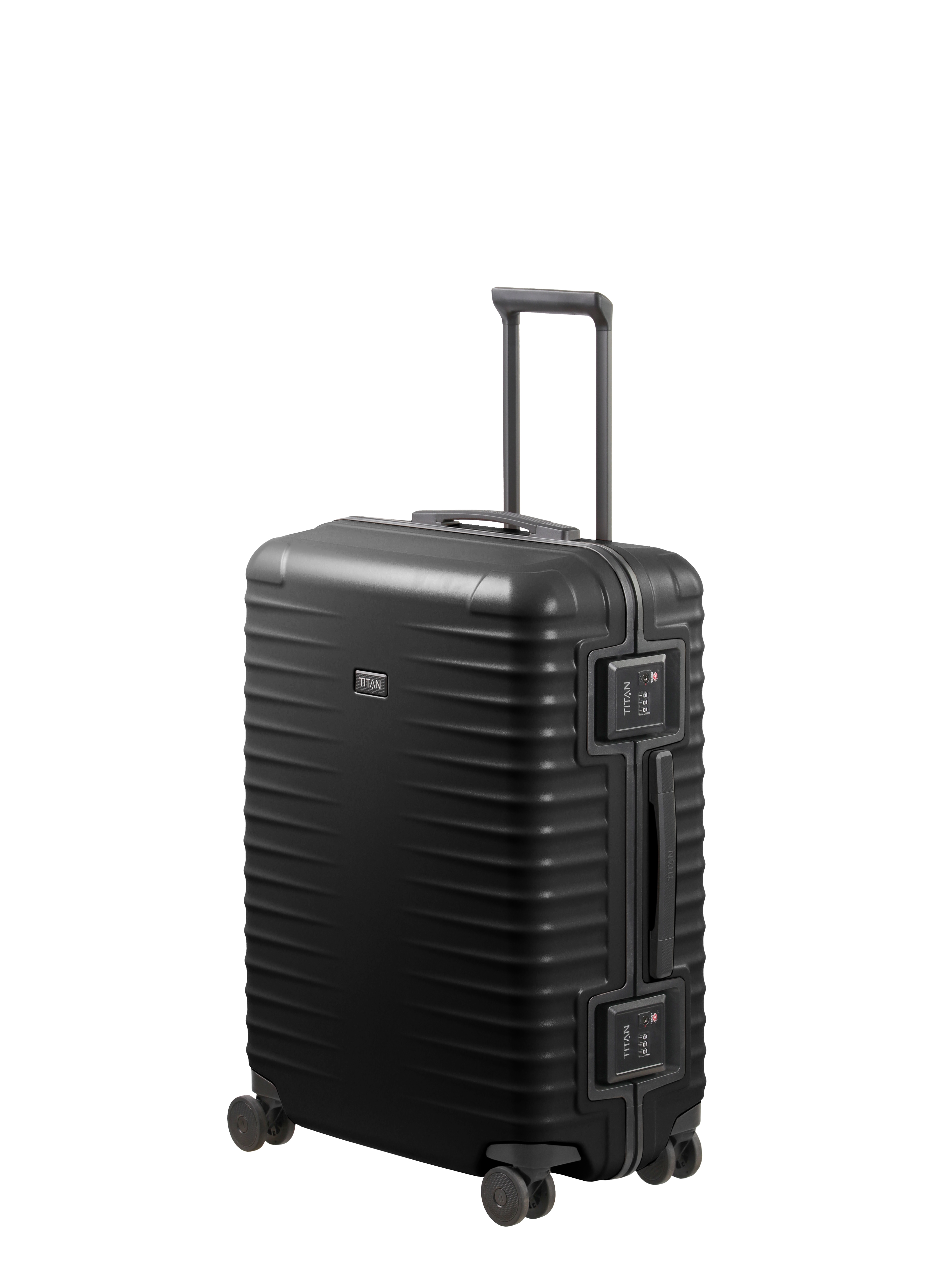 TITAN - Made in Germany Trolley "OVERSEAS Koffer Hartschale" 84 l 4 Rollen mit TSA-Rahmenschloss, intelligenter Innenaufteilung Größe M+
