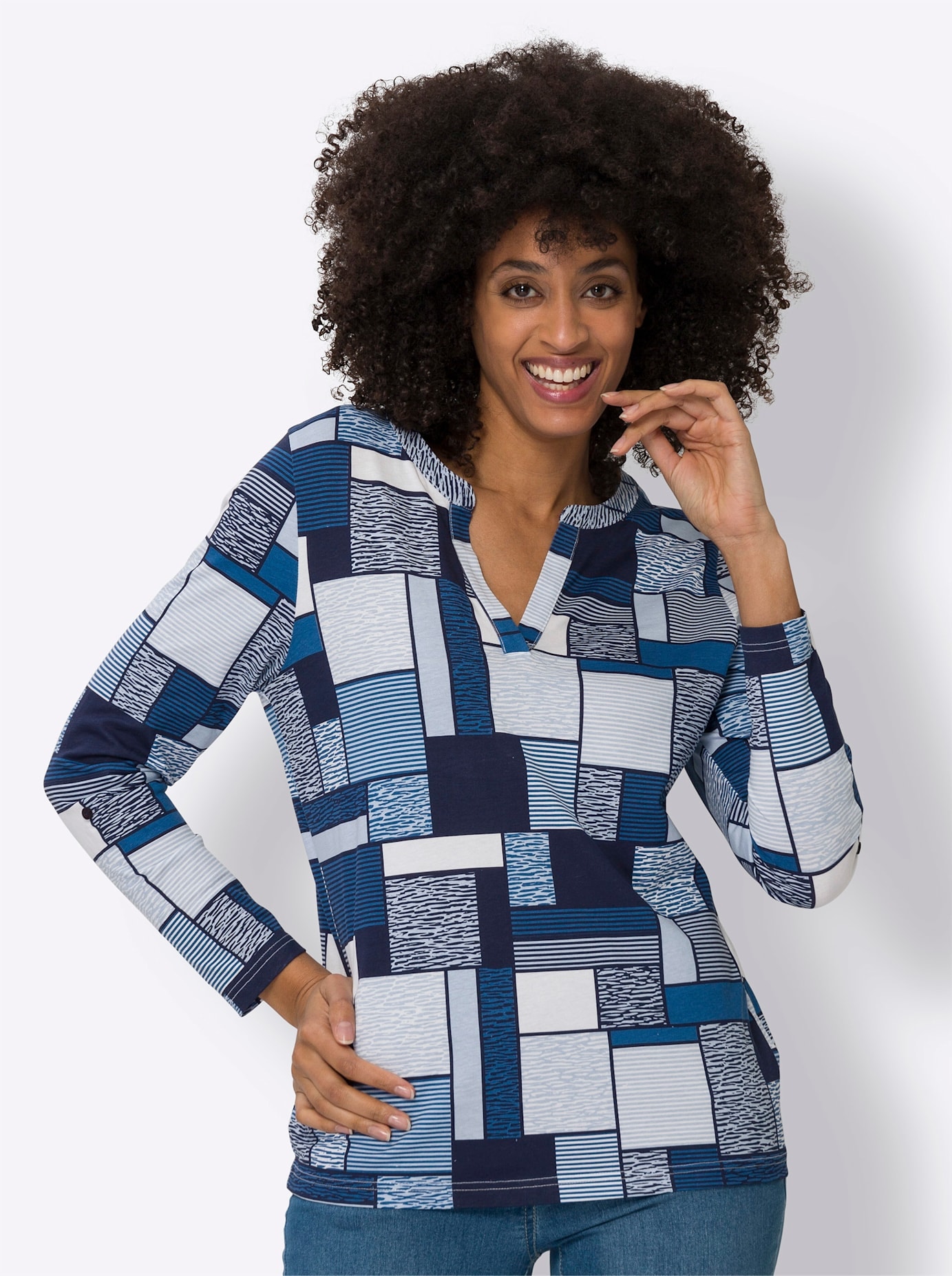 Classic Basics Langarmshirt »Druck-Shirt«, (1 tlg.)