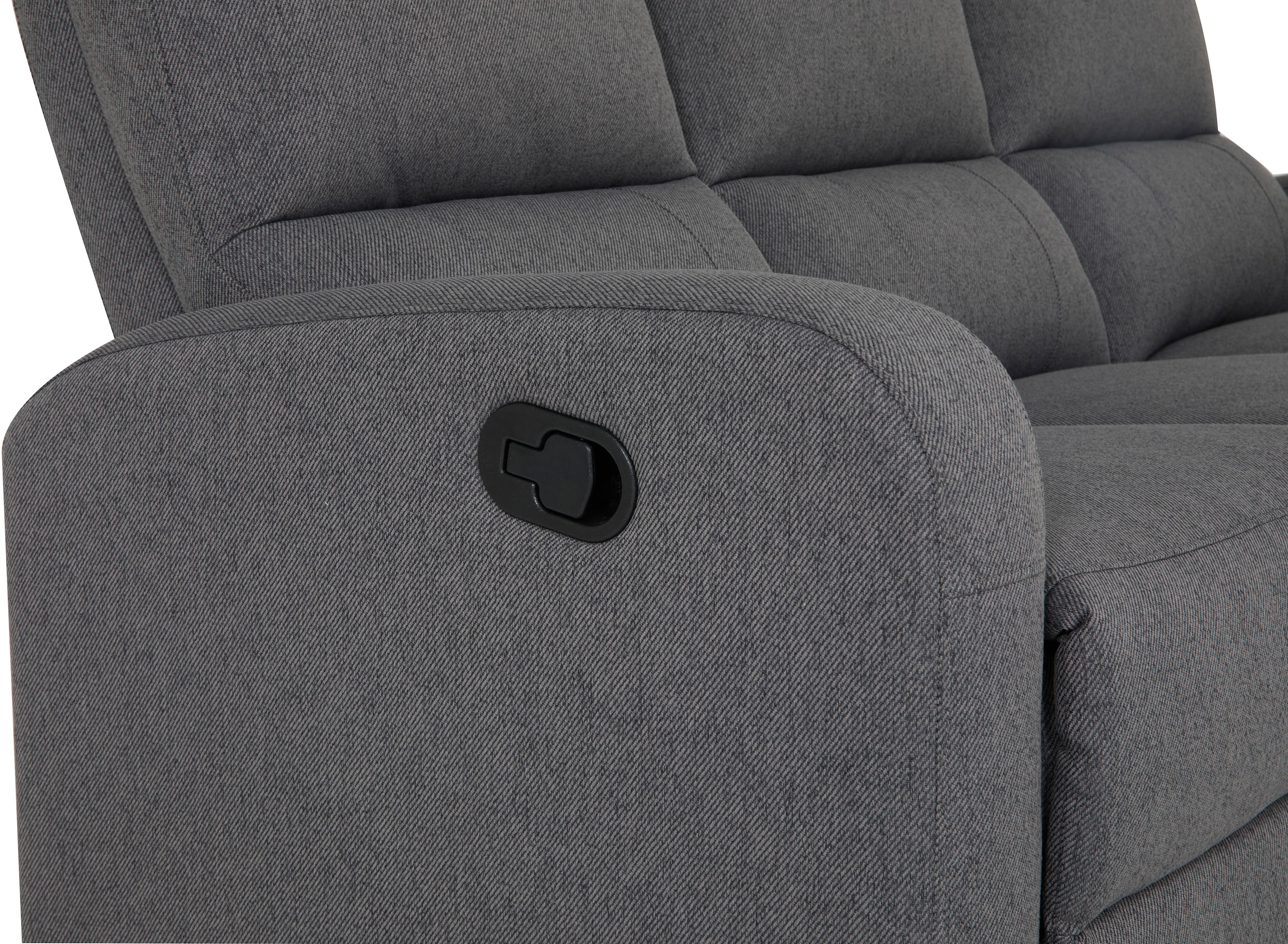 Home affaire 3-Sitzer »TOURNAY manuelle Relaxfunktion, Liegefunktion (105°-135°), Webstoff«, Reclinerfunktion in 2 Sitzen (links u. rechts)