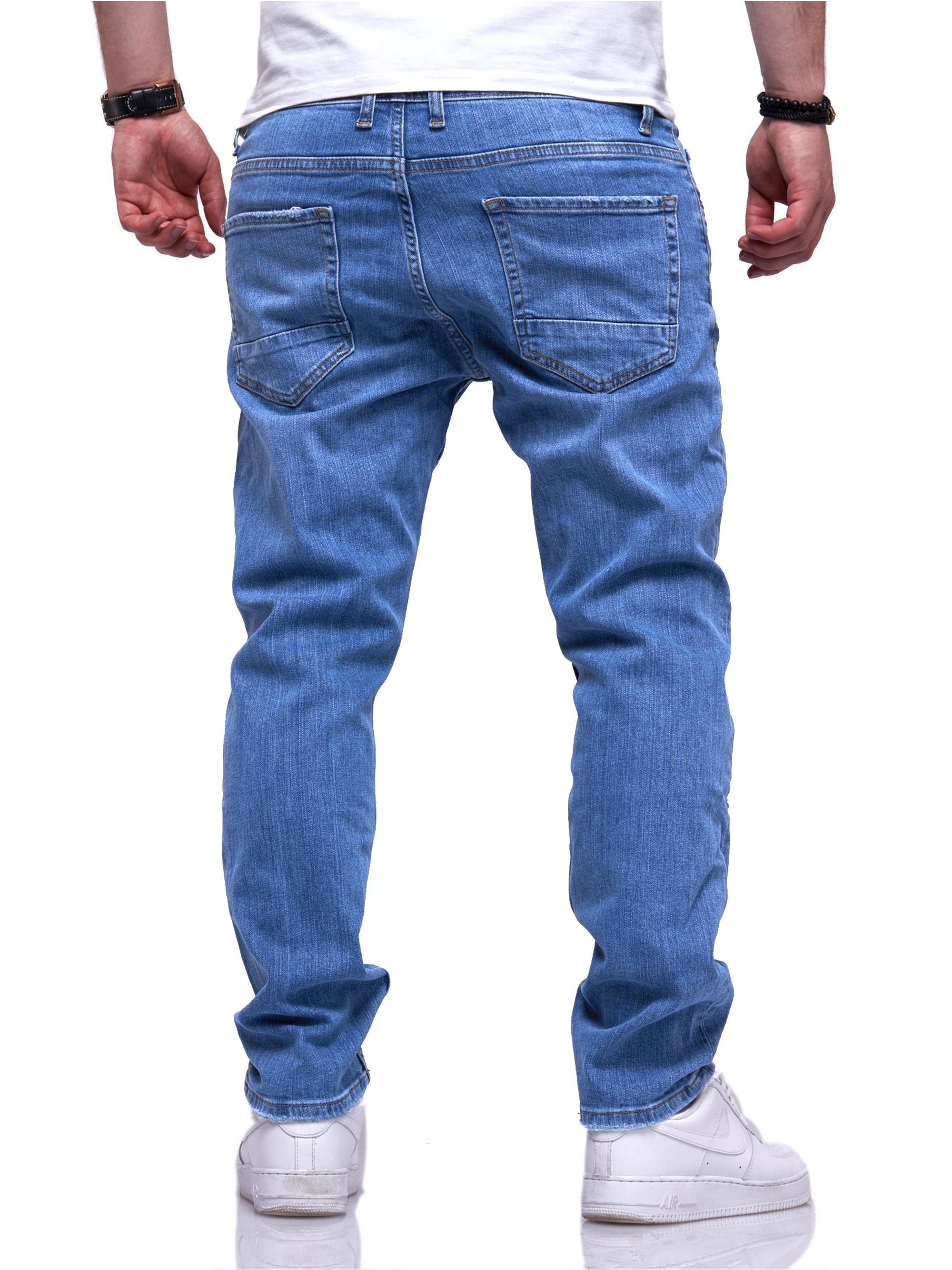 Rello & Reese Straight-Jeans »RRamerican«, im angesagten Used-Look