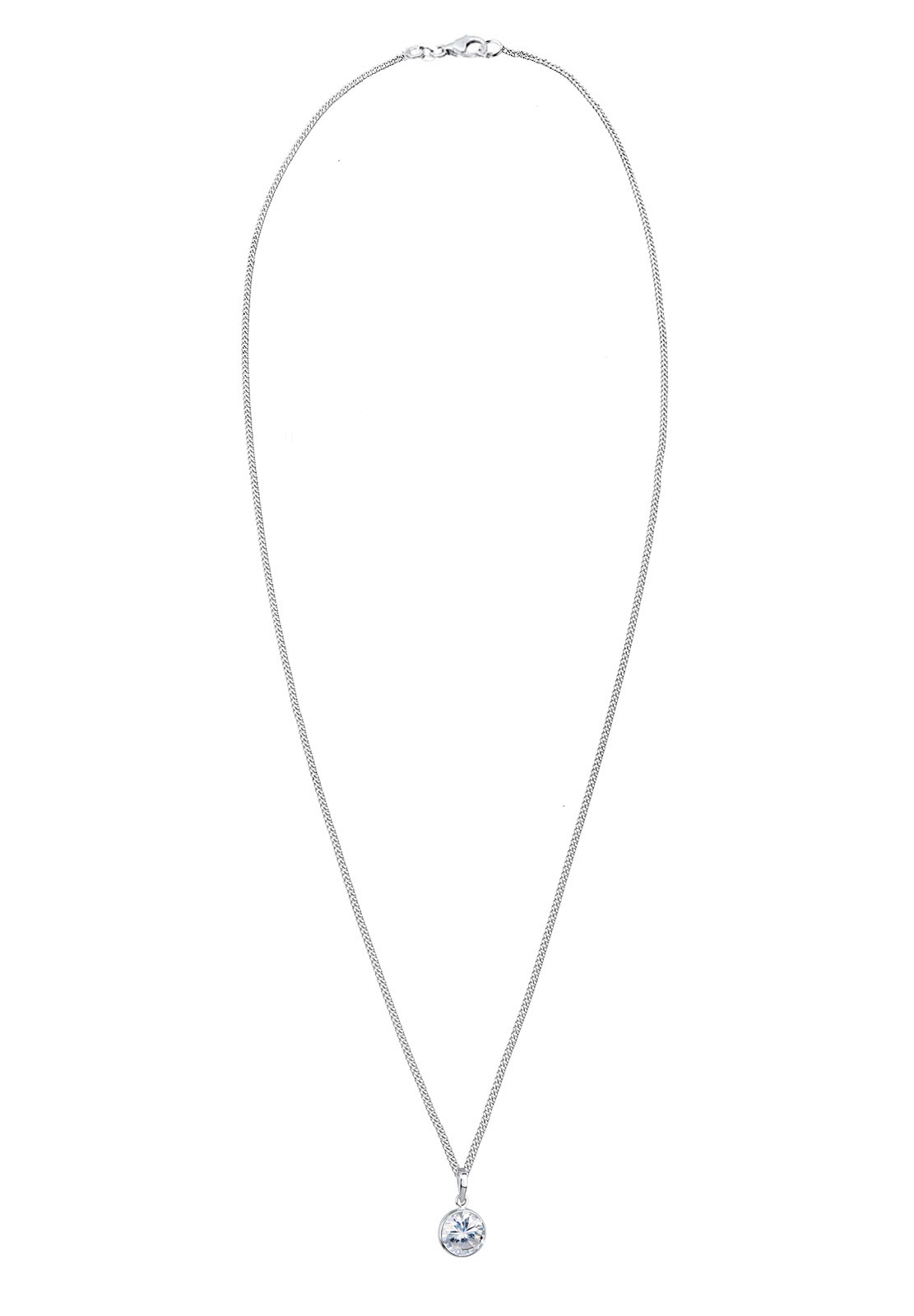 Elli Collierkettchen »Solitär Zirkonia Weiß 925 Sterling Silber«