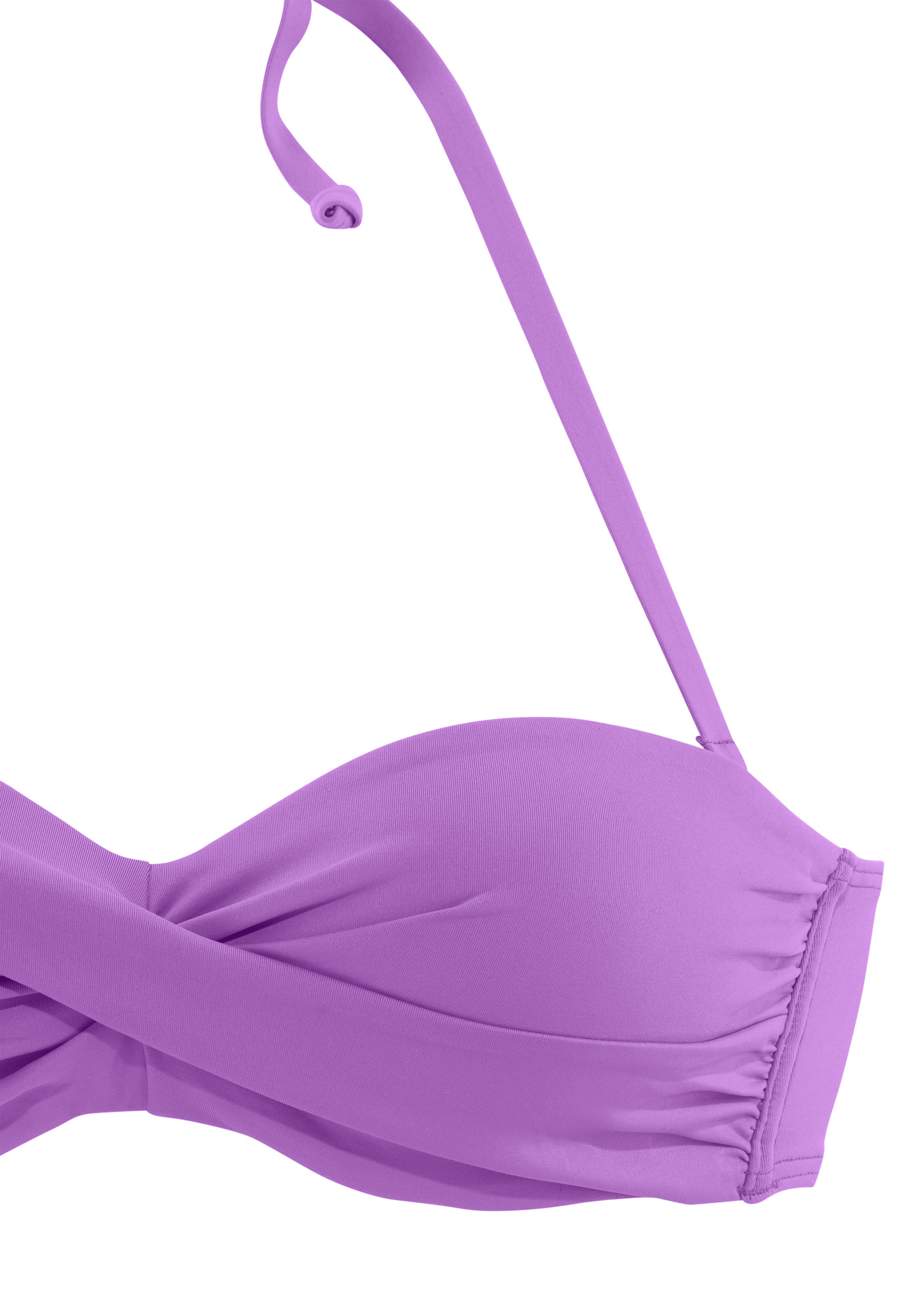 Thumbnail - s.Oliver Bandeau-Bikini-Top "Spain", in unifarben mit Wickeloptik