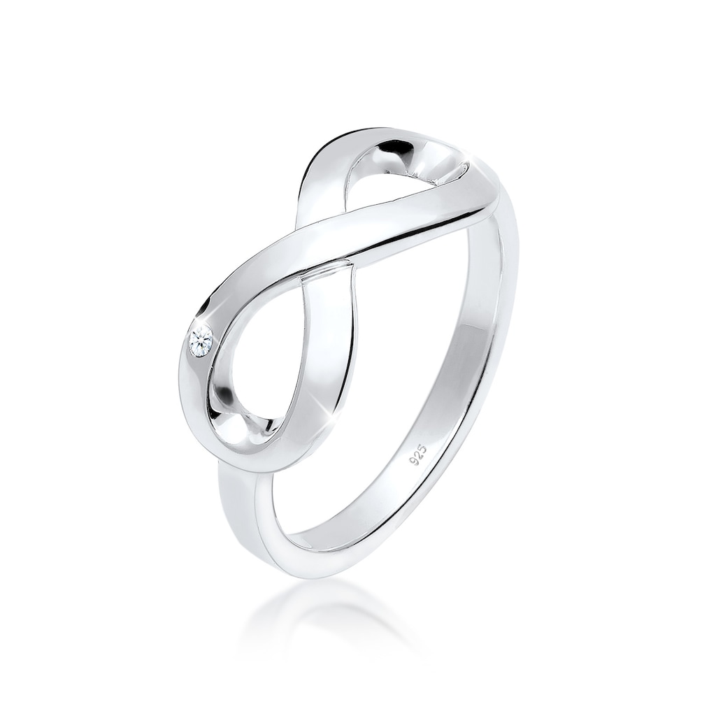 Elli DIAMONDS Verlobungsring »Infinity Ewig Diamant (0.015 ct.) 925 Silber«