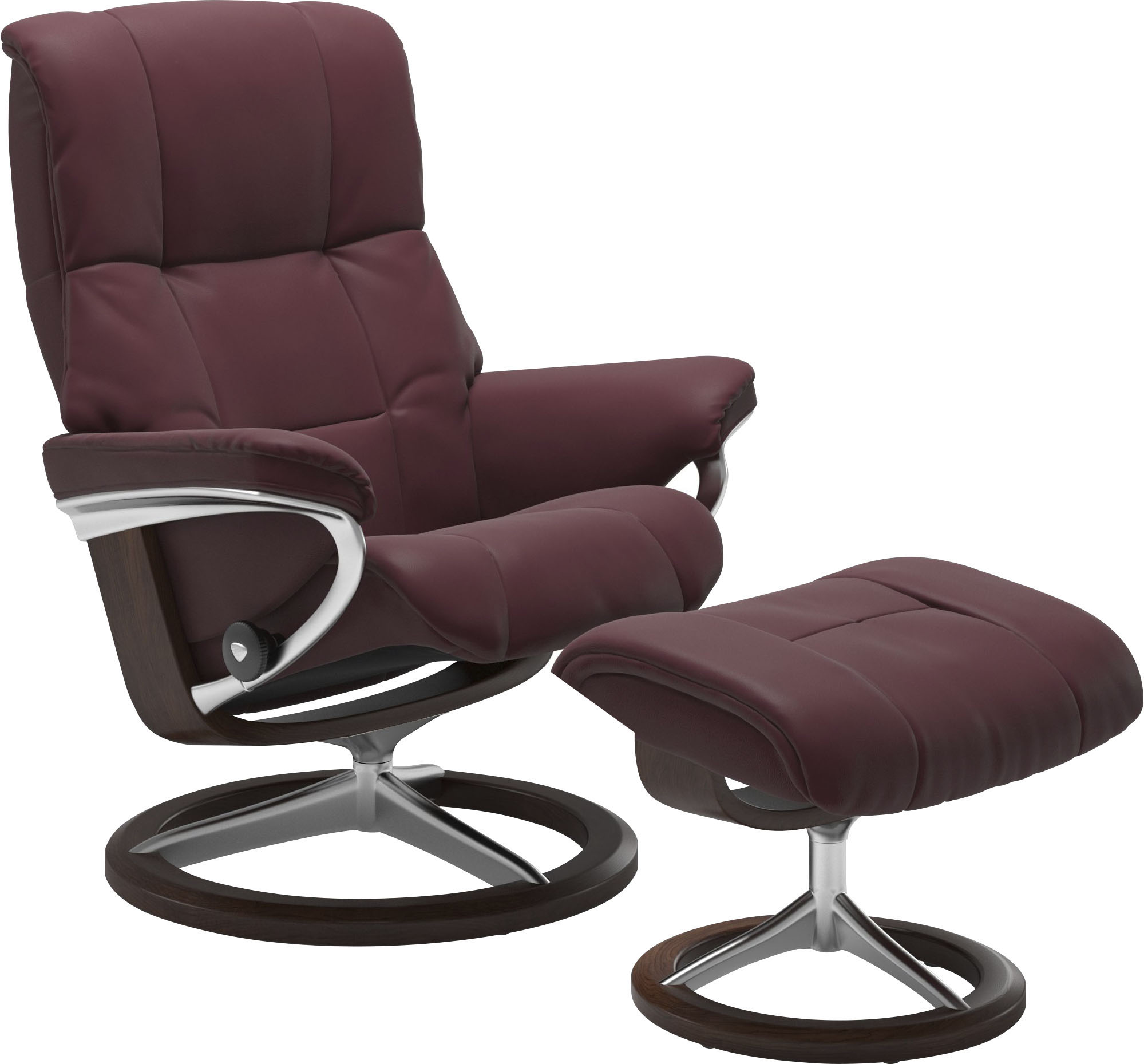 Stressless Relaxsessel "Mayfair" Set, Relaxsessel mit Hocker, mit Hocker, mit Signature Base, Größe S, M & L, Gestell Braun
