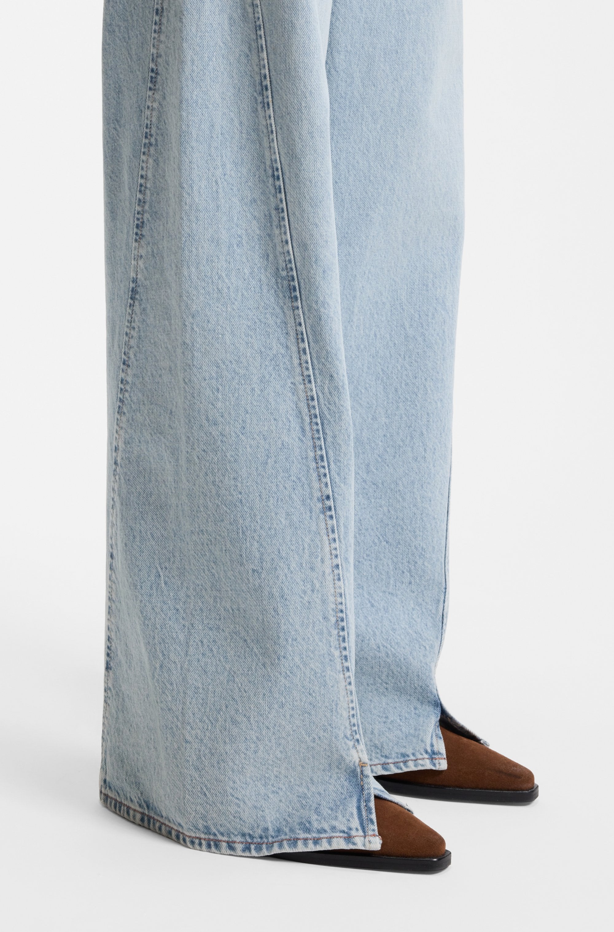 BOSS ORANGE High-waist-Jeans »MARLENE SLIT HR Premium Damenmode« mit Wide Leg-Passform, Schlitz-Details
