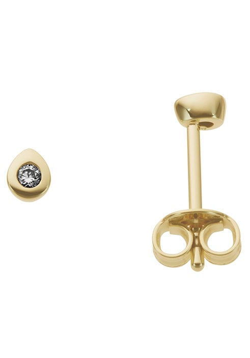 Paar Ohrstecker »Schmuck Geschenk Gold 333 Ohrschmuck Tropfen Solitär«, mit Brillant -...