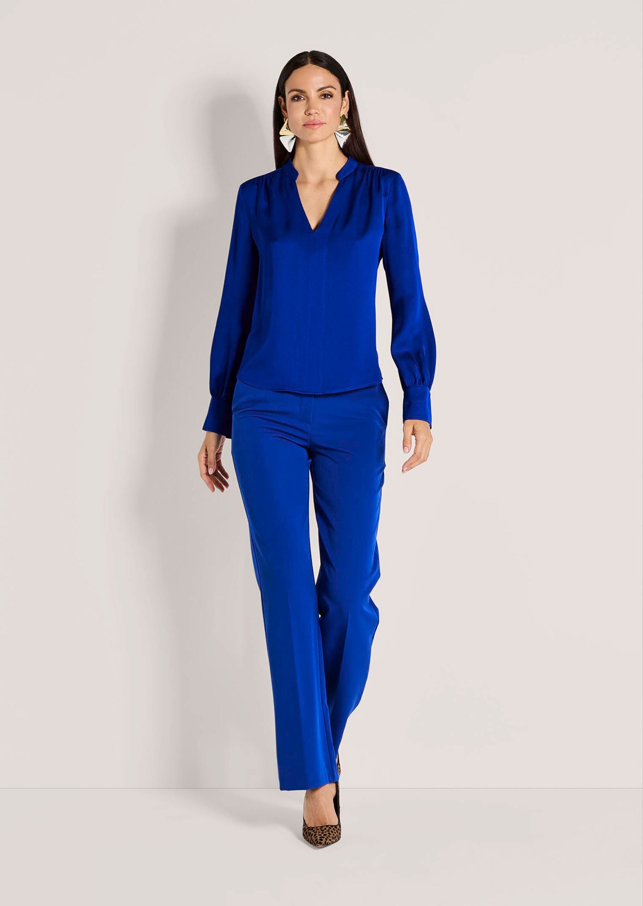 MADELEINE Langarmbluse "Bluse Elegante Viskosebluse mit Stehkragen" günstig online kaufen