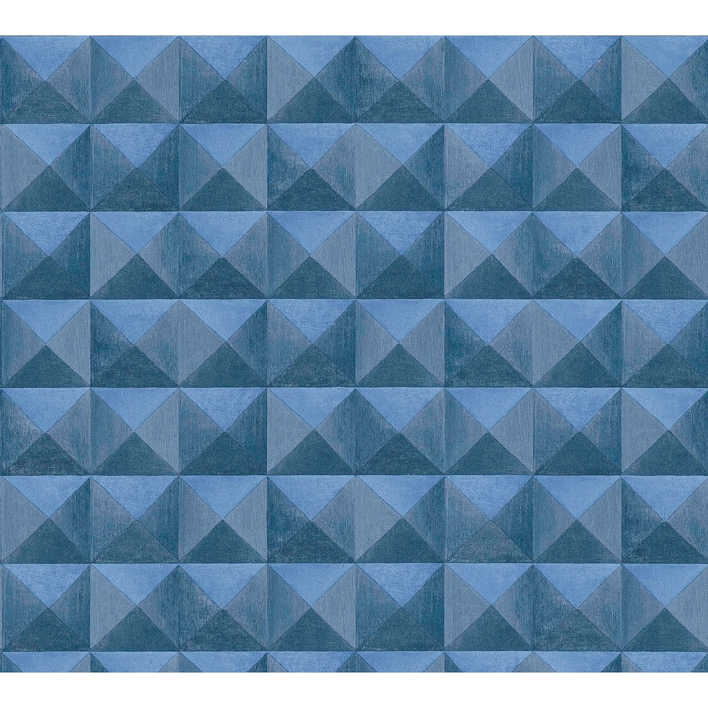 living walls Vliestapete »Authentic Walls 3D Optik«, matt-geometrisch-Ton-in-Ton-gestreift