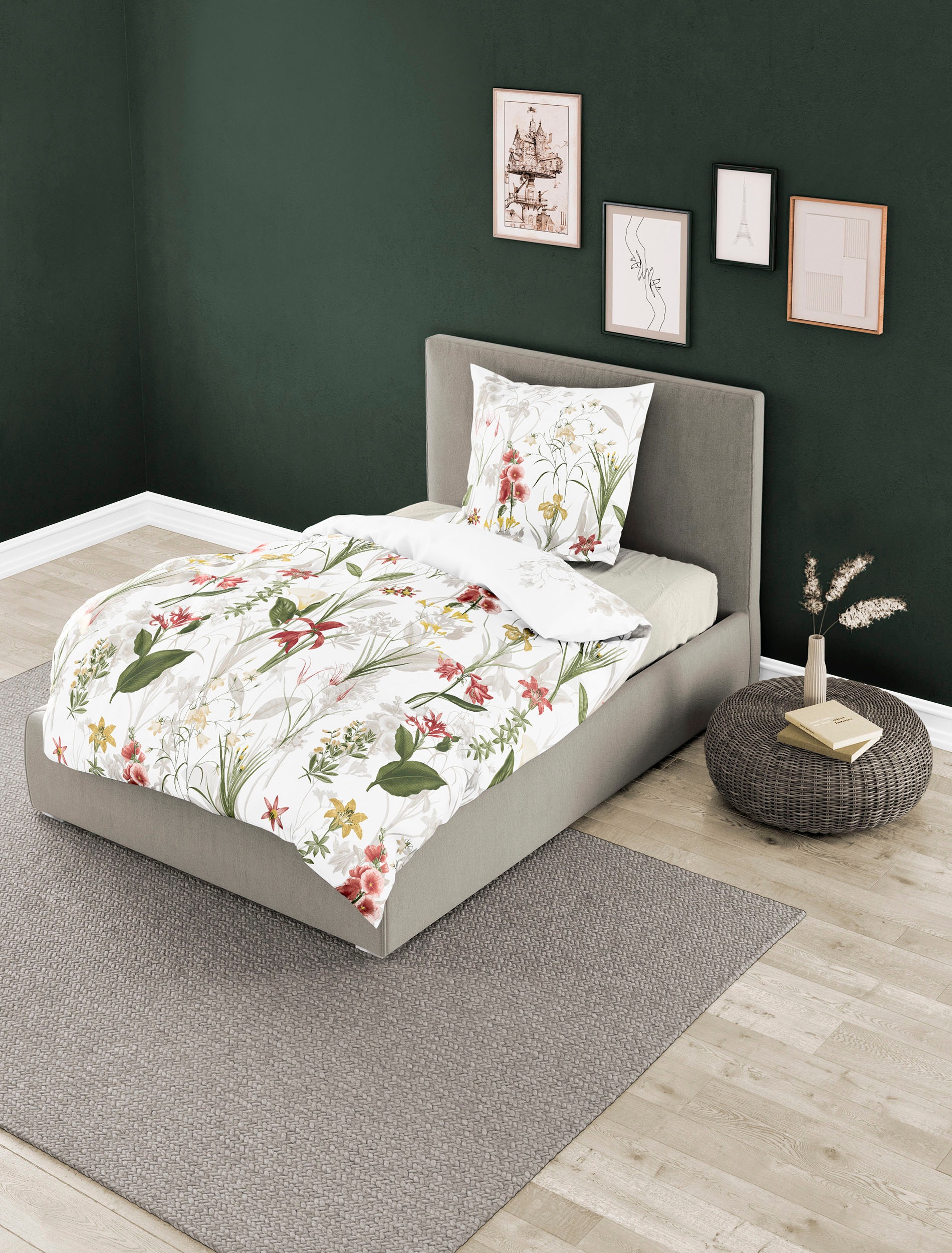 BIERBAUM Bettwäsche "4066" 2 Stk. tlg. Mako-Satin, 100 % Baumwolle, pflegel günstig online kaufen