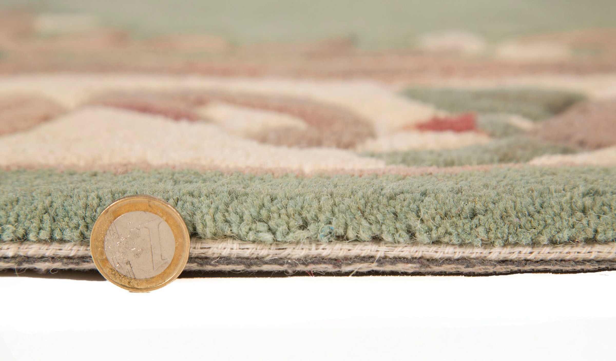 Thumbnail - FLAIR RUGS Wollteppich "Aubusson", rechteckig, 10 mm Höhe