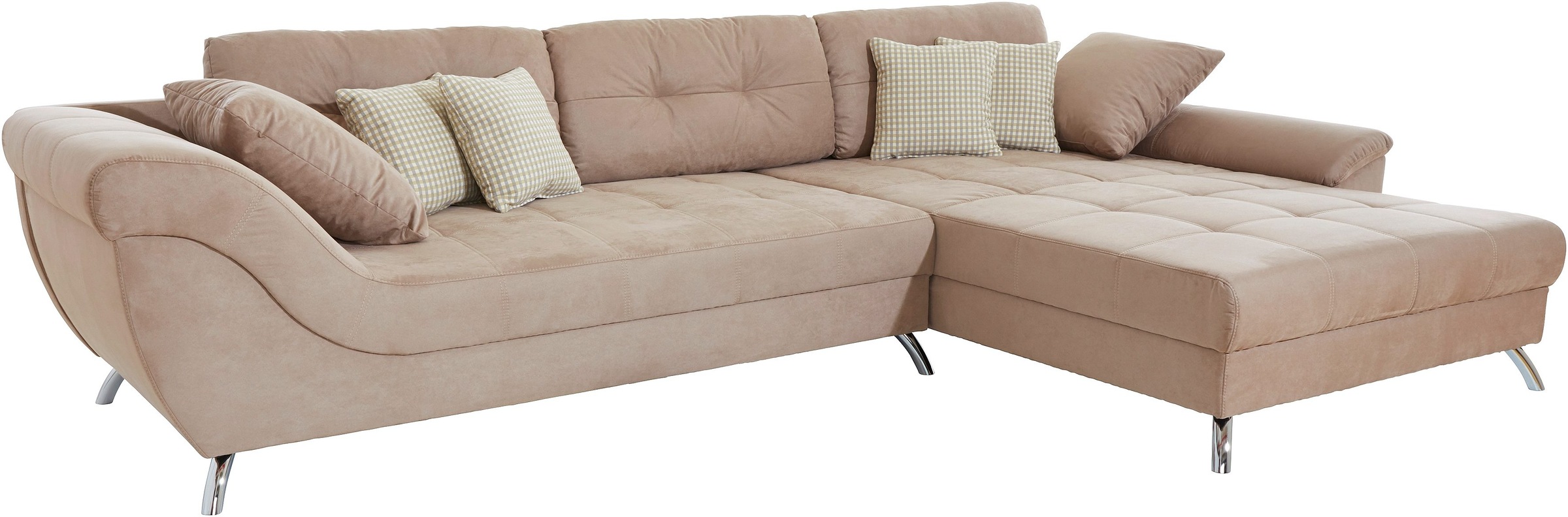 Jockenhöfer Gruppe Ecksofa "San Francisco L-Form, B: 358 cm" mit Zierkissen günstig online kaufen