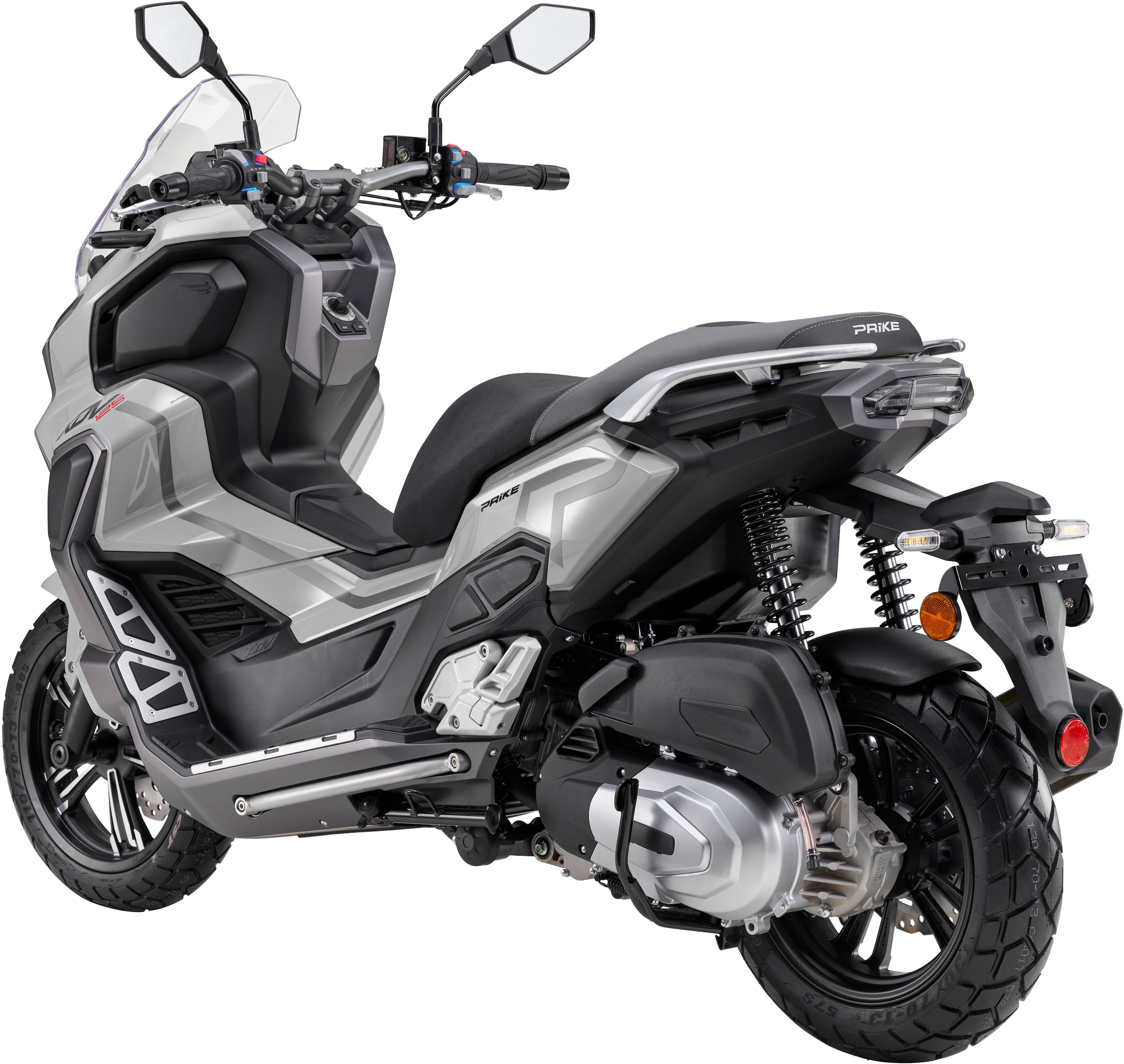 PRIKE Motorroller »PRIKE XDV 125, E5+, Adventure, ADV Roller«, 125 cm³, 95 km/h, Euro 5+, 11,4 PS, ABS, Windschutz, Heizgriffe, USB, EFI, digitales Display