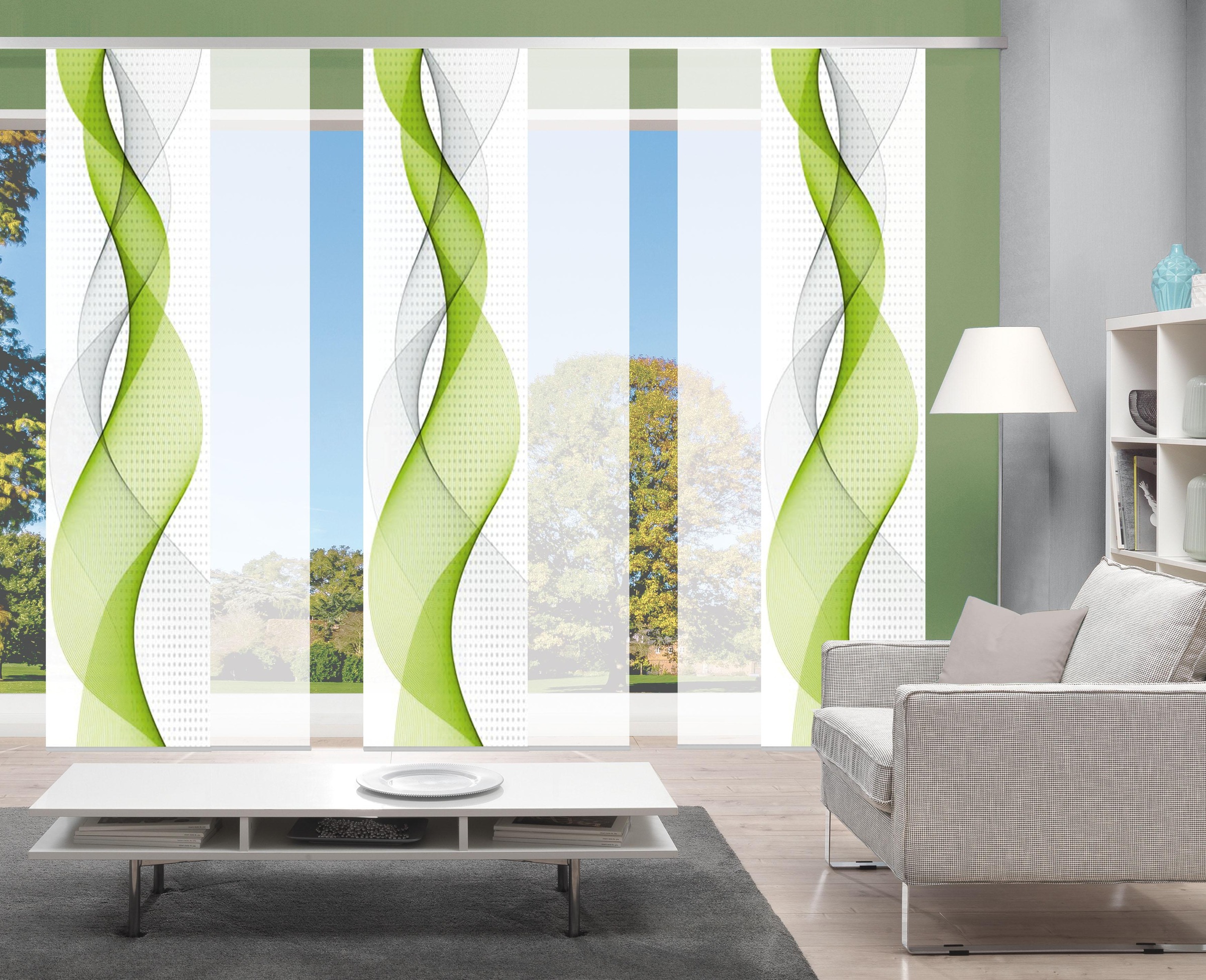 HOME WOHNIDEEN Schiebegardine »OPALIA 6ER SET«, (6 St.), HxB: 245x60