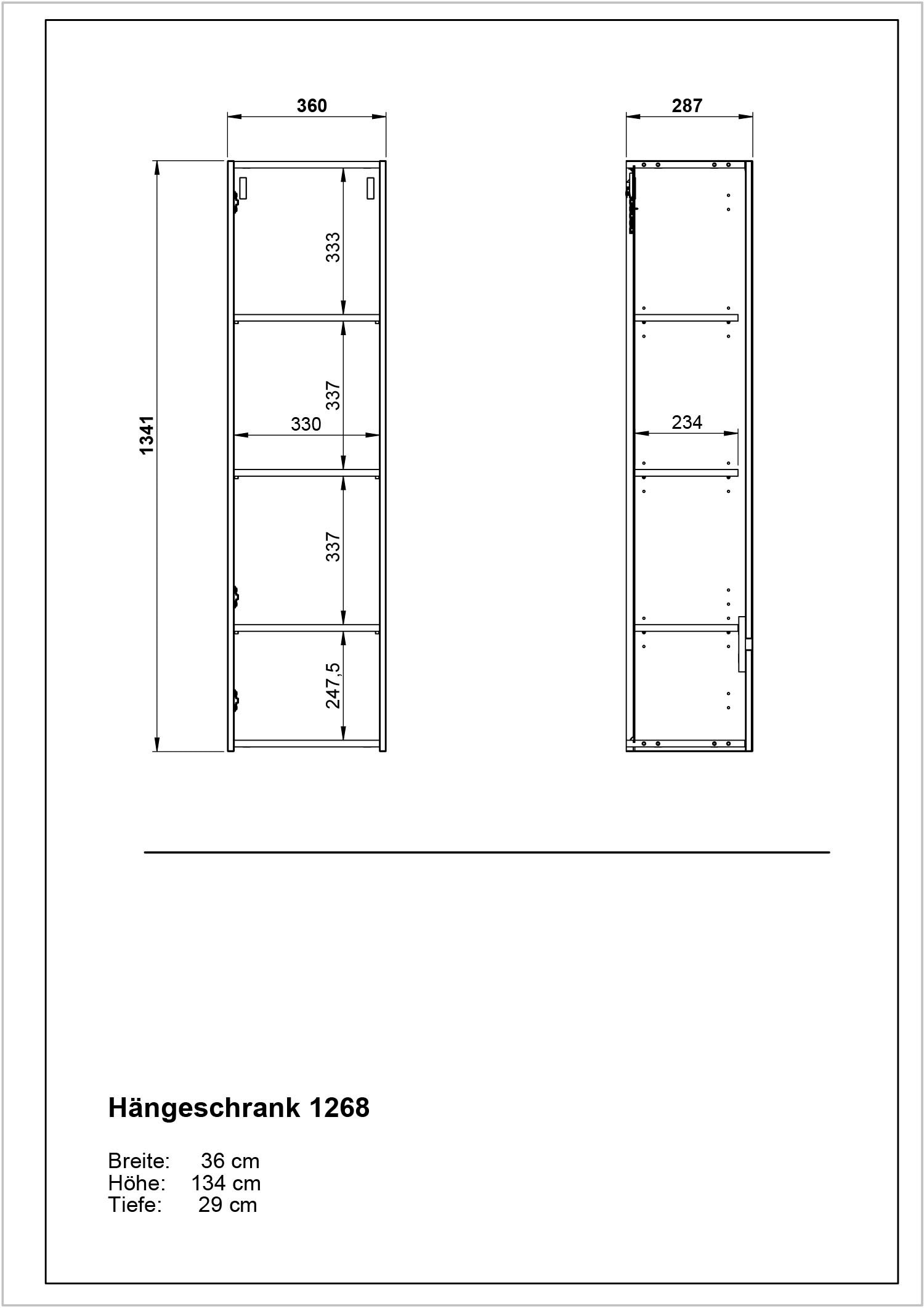 GERMANIA Wohnzimmer-Set »Cantoria«, (Set, 6 St.), mit Sideboard, Hängeschrank, Lowboard, Wandboard, Vitrine, Couchtisch