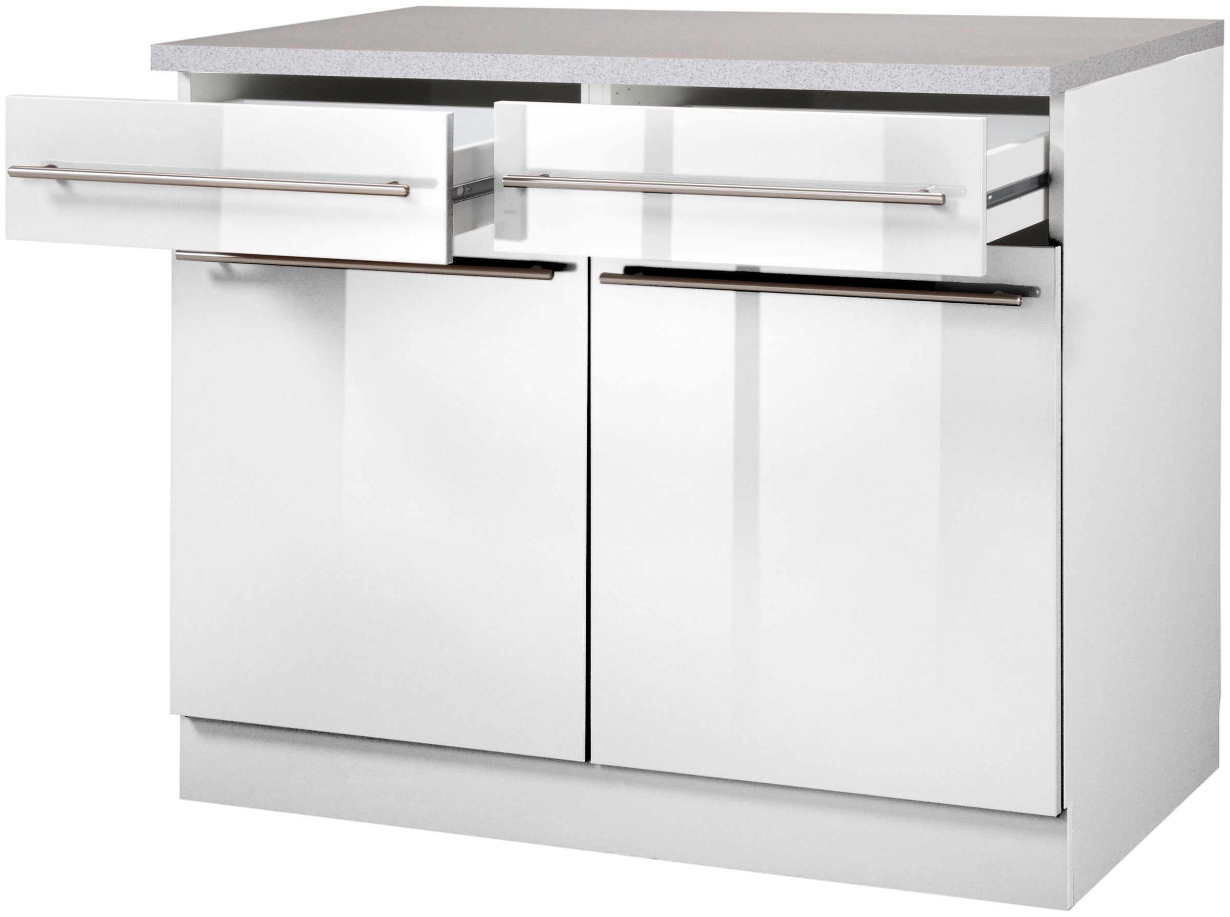 wiho Küchen Unterschrank "Chicago, TOPSELLER" 100 cm breit, 2 Schubkästen u günstig online kaufen